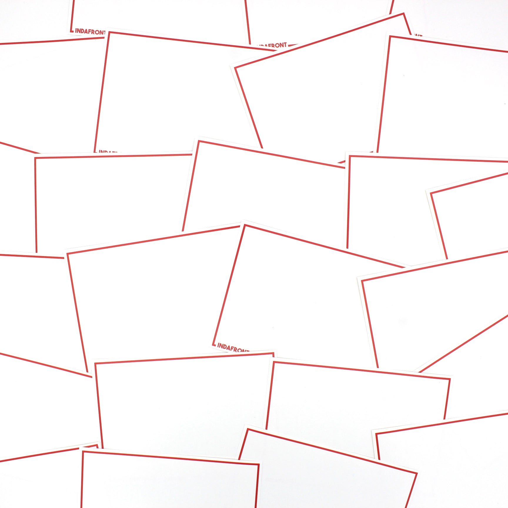 Line Border Stickers Red (50 pcs.) image 3