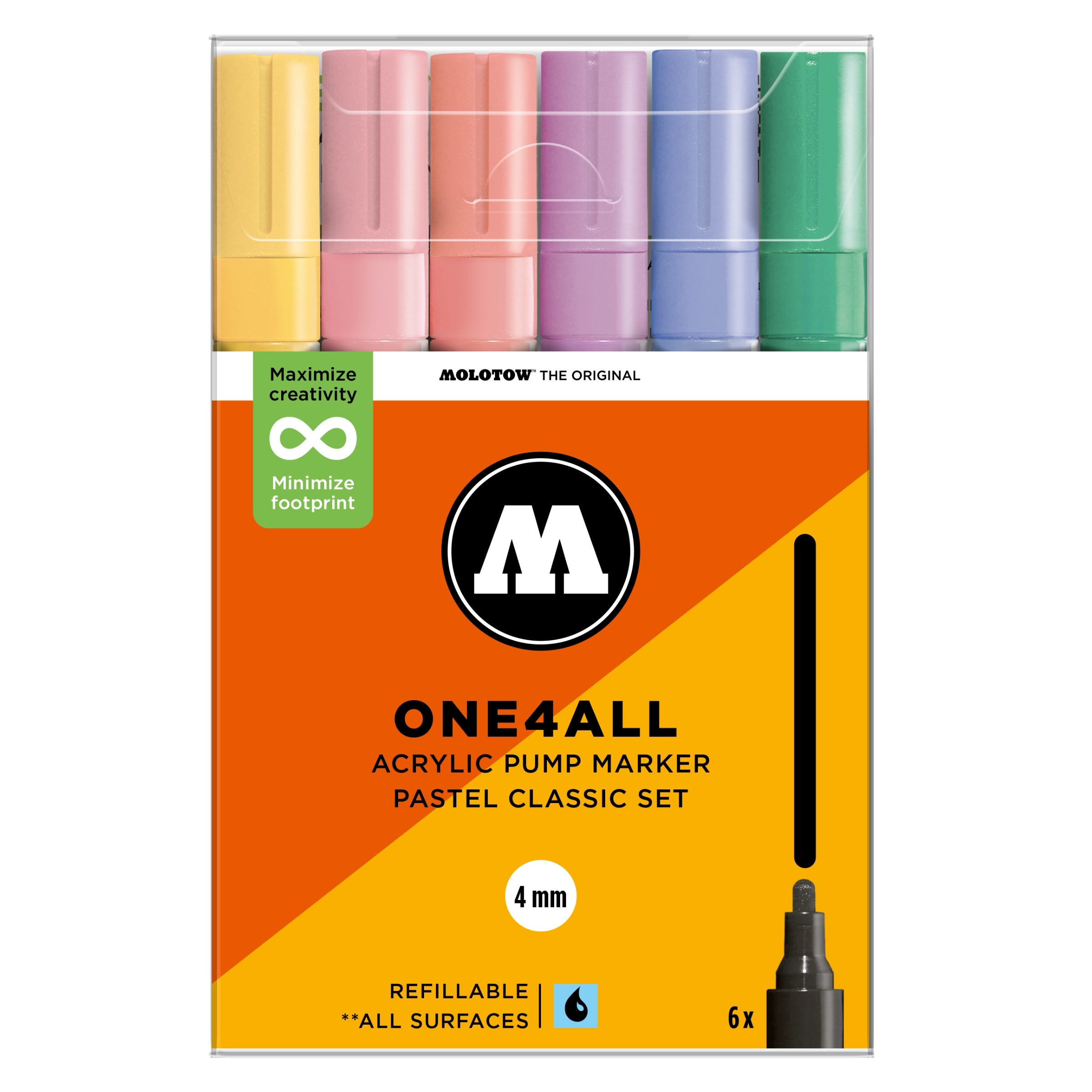 Molotow ONE4ALL 227HS Pastel Classic Set (4mm) (6x) image 0