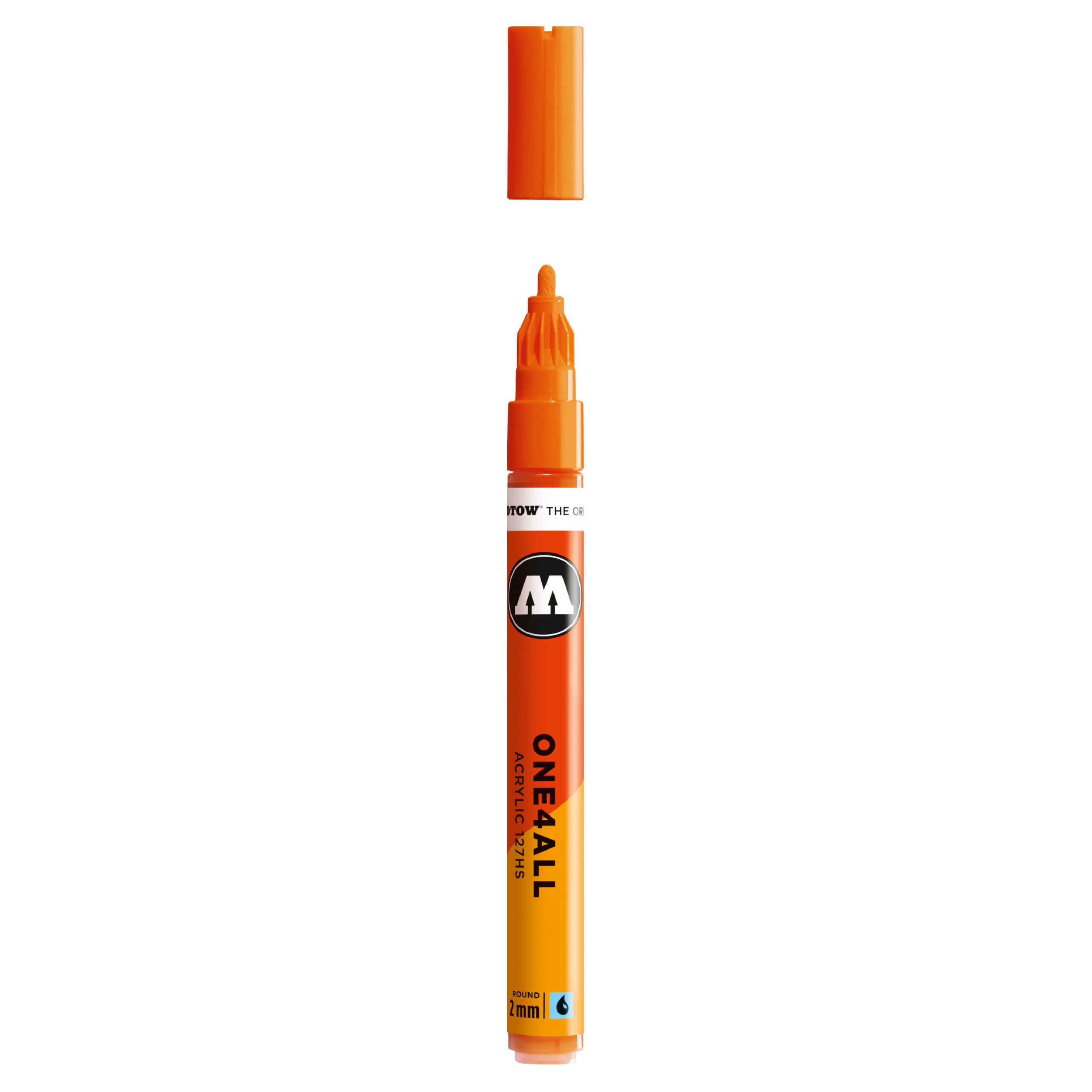 Molotow ONE4ALL 127HS Acrylic Marker (2mm) - Dare Orange image