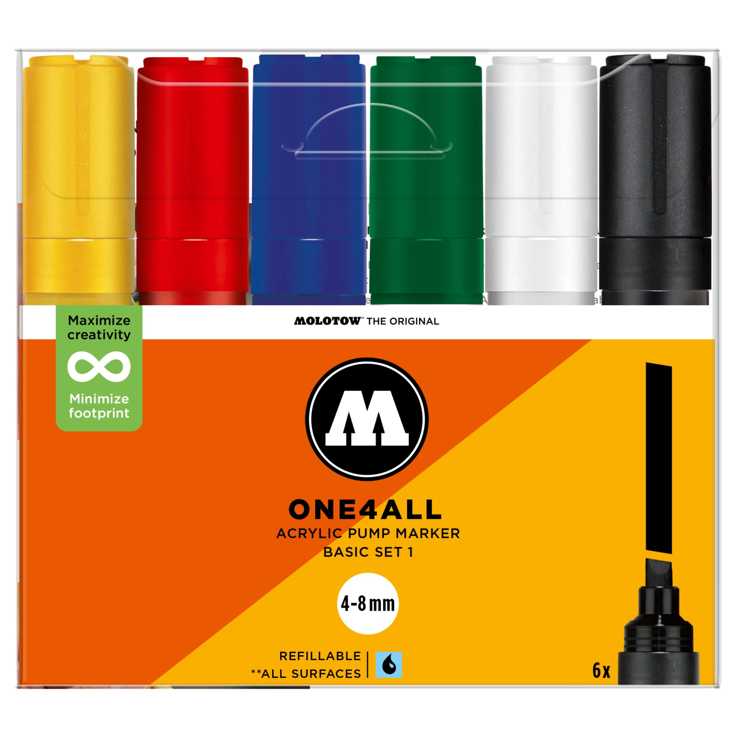 Molotow ONE4ALL 327HS Basic Set (4-8mm) (6x) image 0