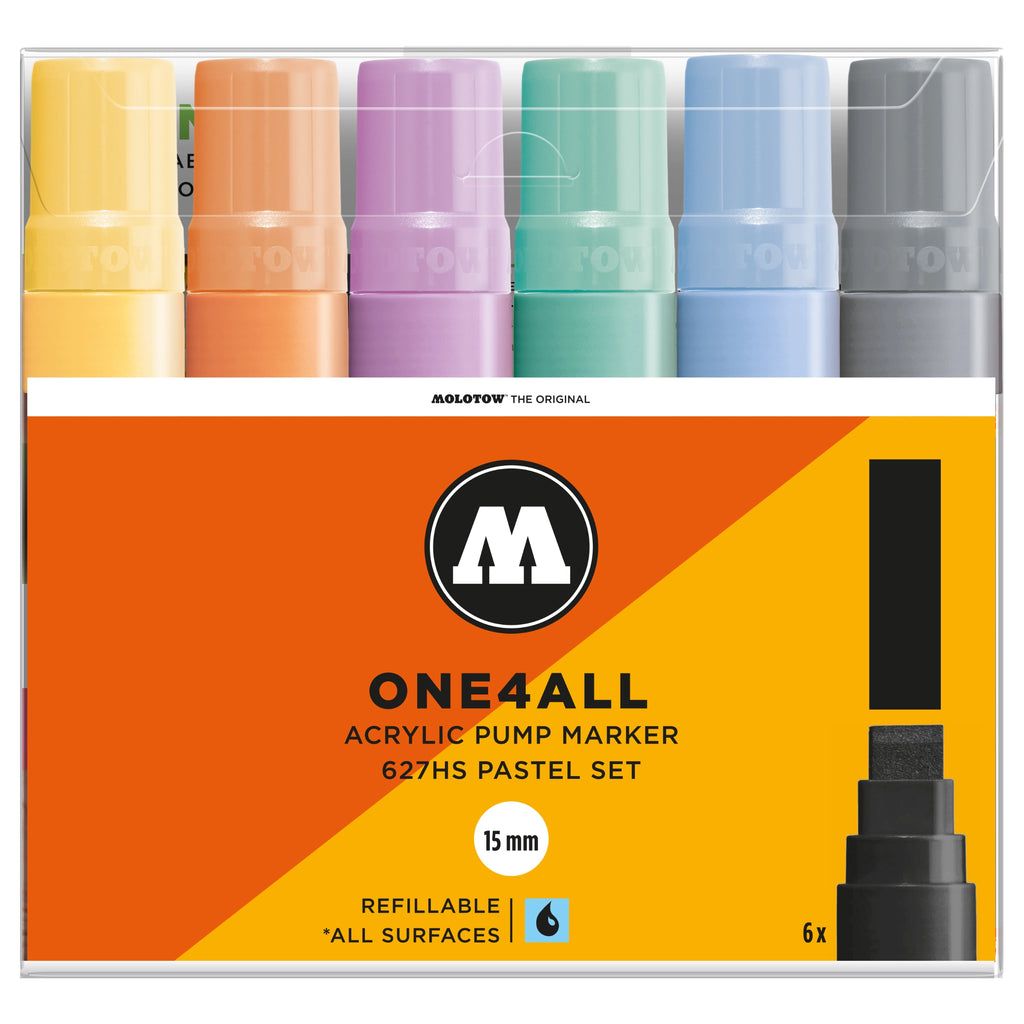 Molotow ONE4ALL 627HS Pastel Set (15mm) (6x) image 0