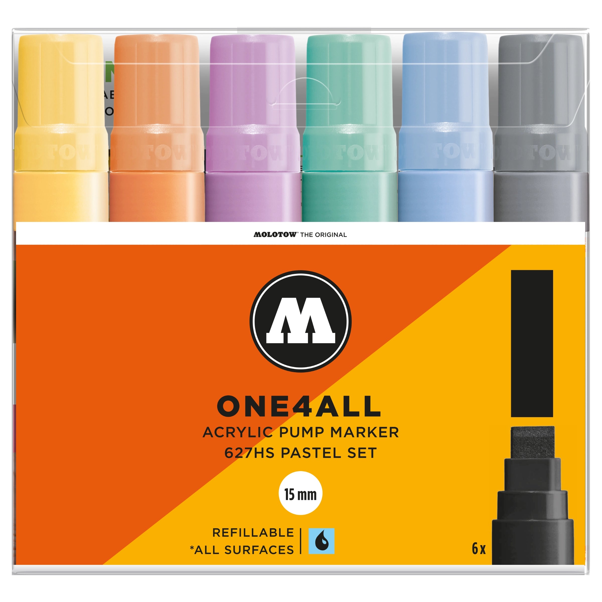 Molotow ONE4ALL 627HS Pastel Set (15mm) (6x) image 0