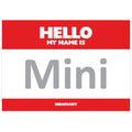 Hello My Name is Mini Stickers Red (50 pcs.) image 0