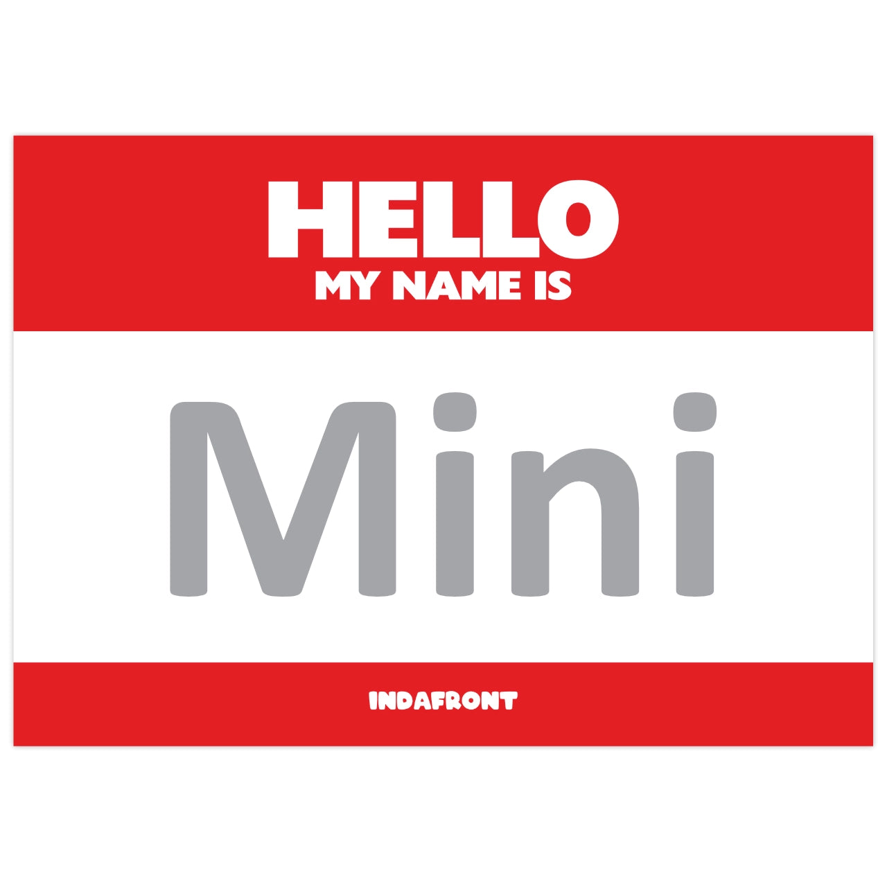 Hello My Name is Mini Stickers Red (50 pcs.) image 0