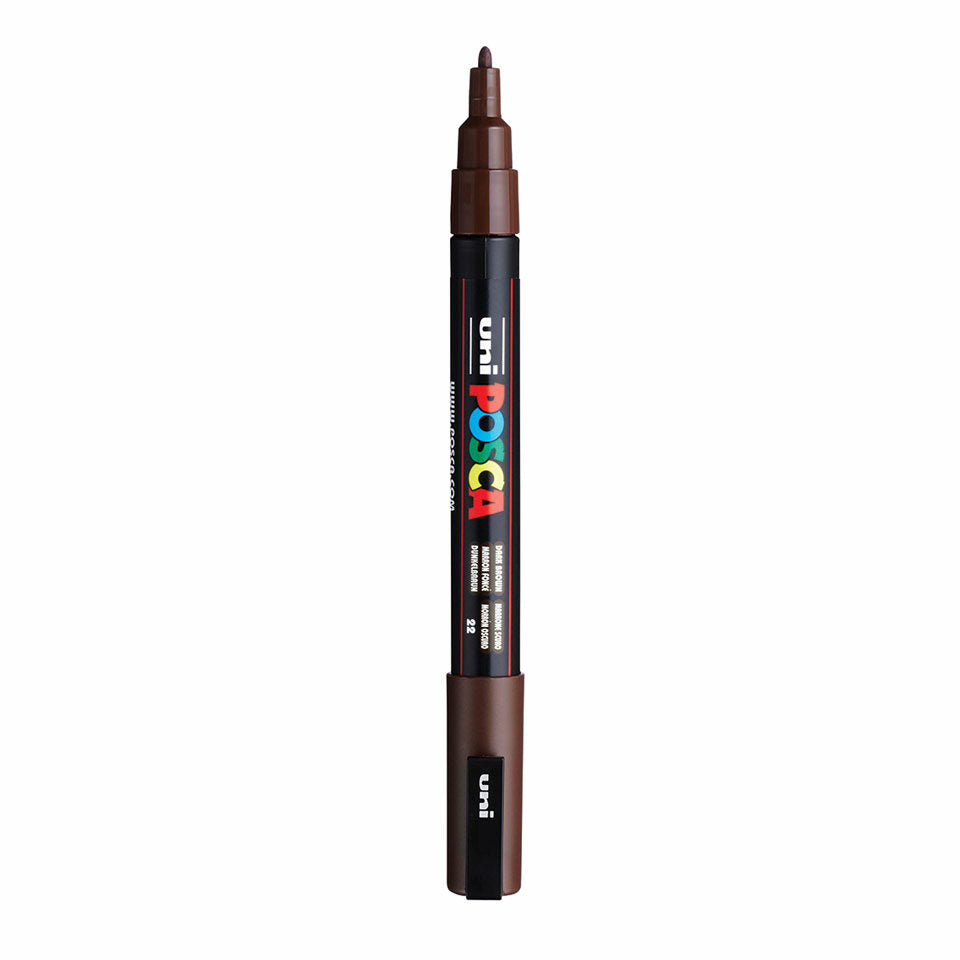 Posca PC-3M Acrylic Marker (Fine) - Dark Brown image