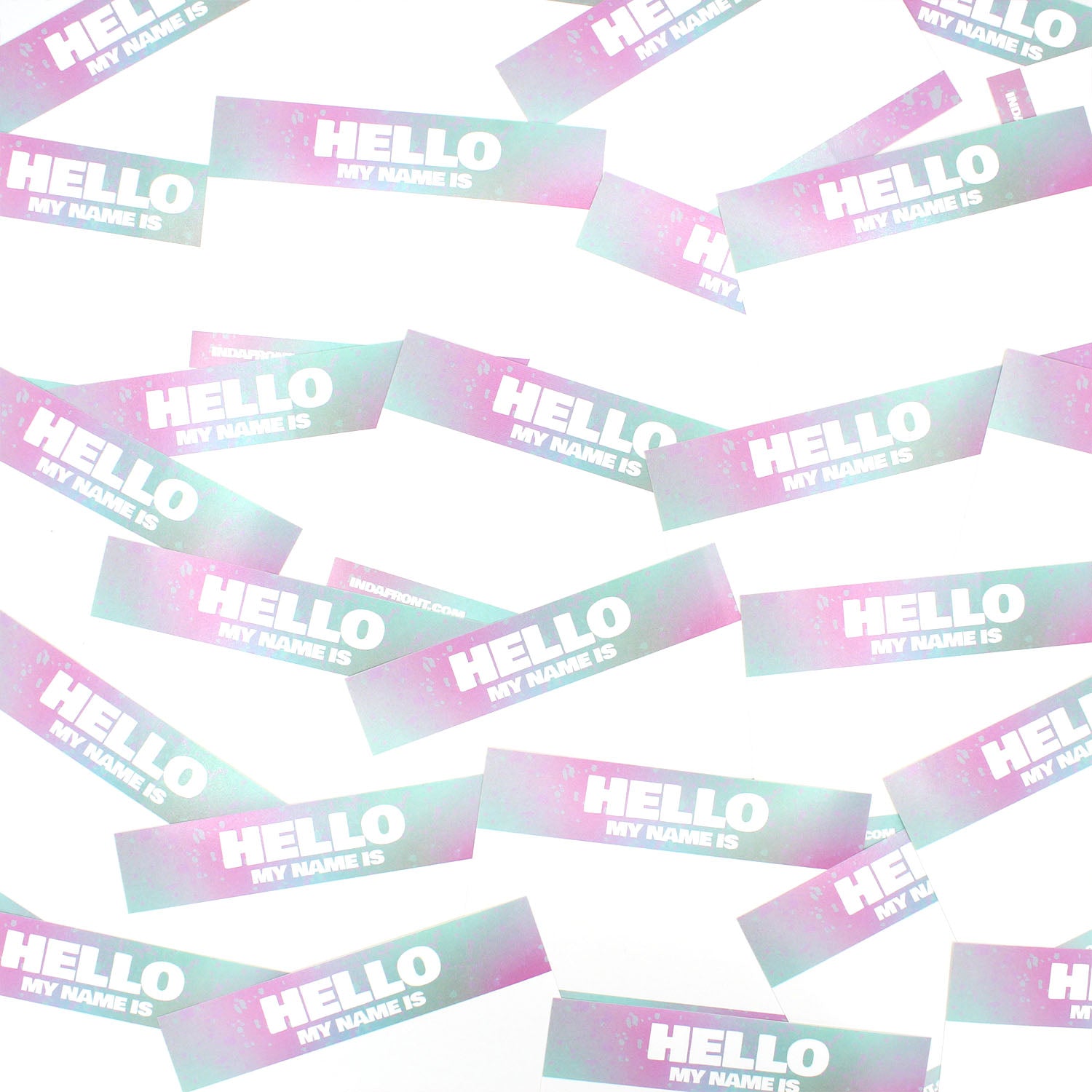Hello My Name is Stickers Gradient Pink (Vinyl) (50 pcs.) image 2