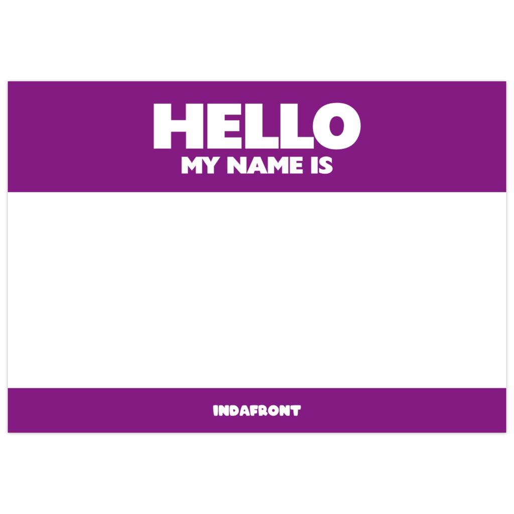 Hello My Name is Stickers Purple (50 pcs.) image 0