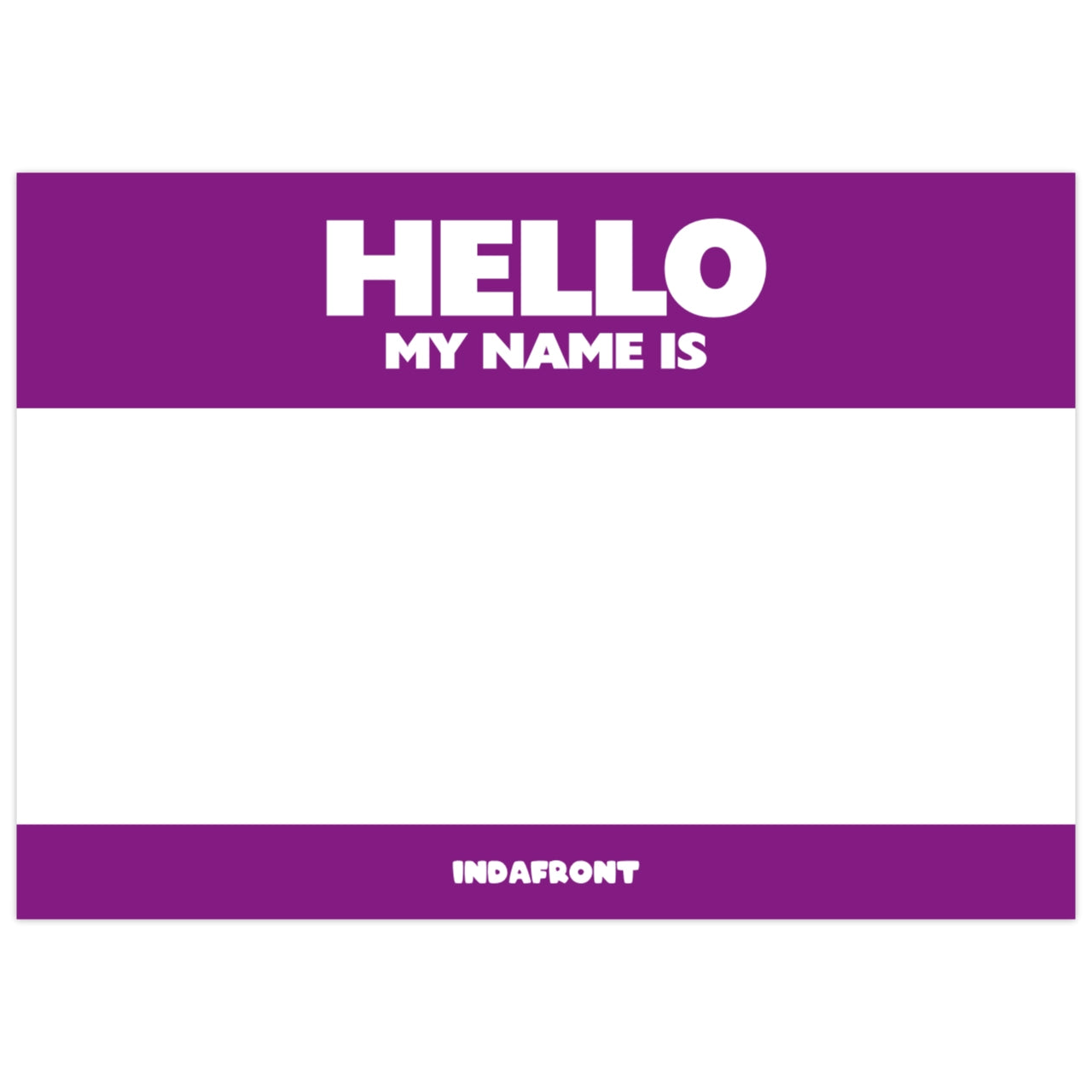 Hello My Name is Stickers Purple (50 pcs.) image 0
