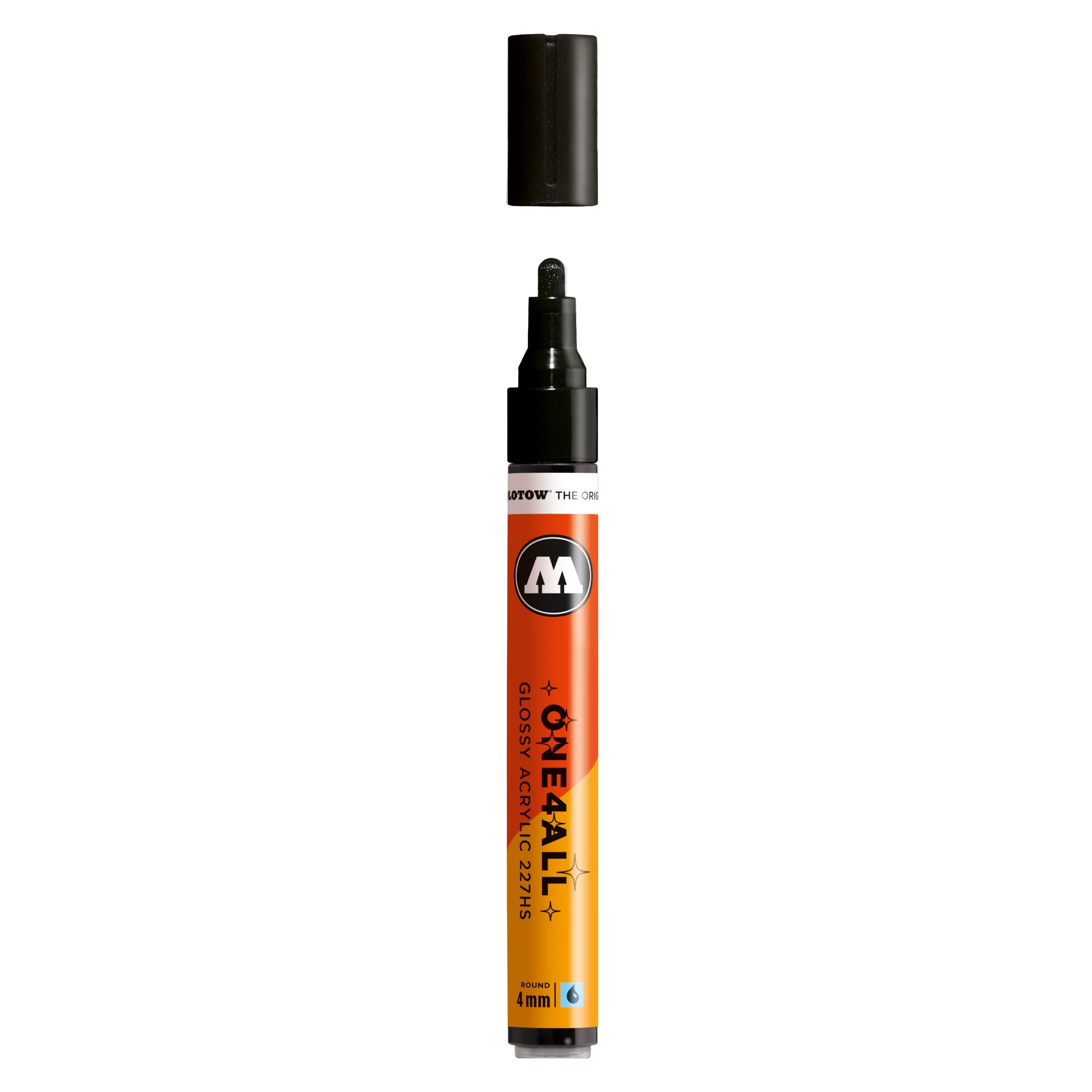 Molotow ONE4ALL 227HS Acrylic Marker (4mm) - Glossy Black image