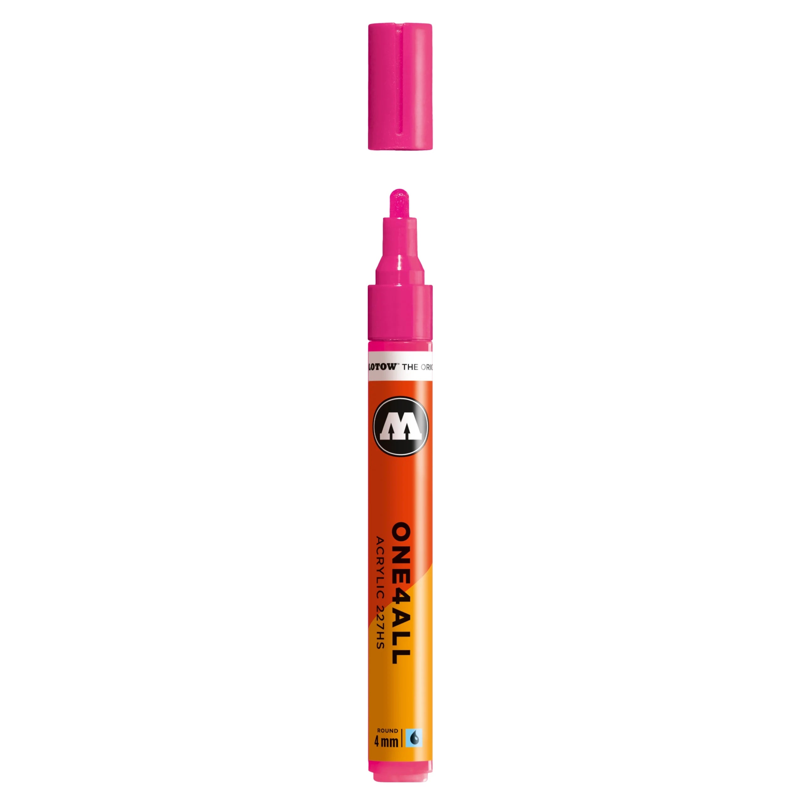 Molotow ONE4ALL 227HS Acrylic Marker (4mm) - Neon Pink Fluo image