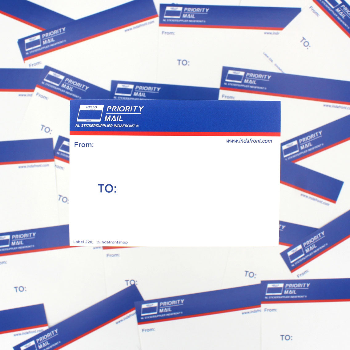 Priority Mail Blue Top Stickers (50 pcs.) image 2