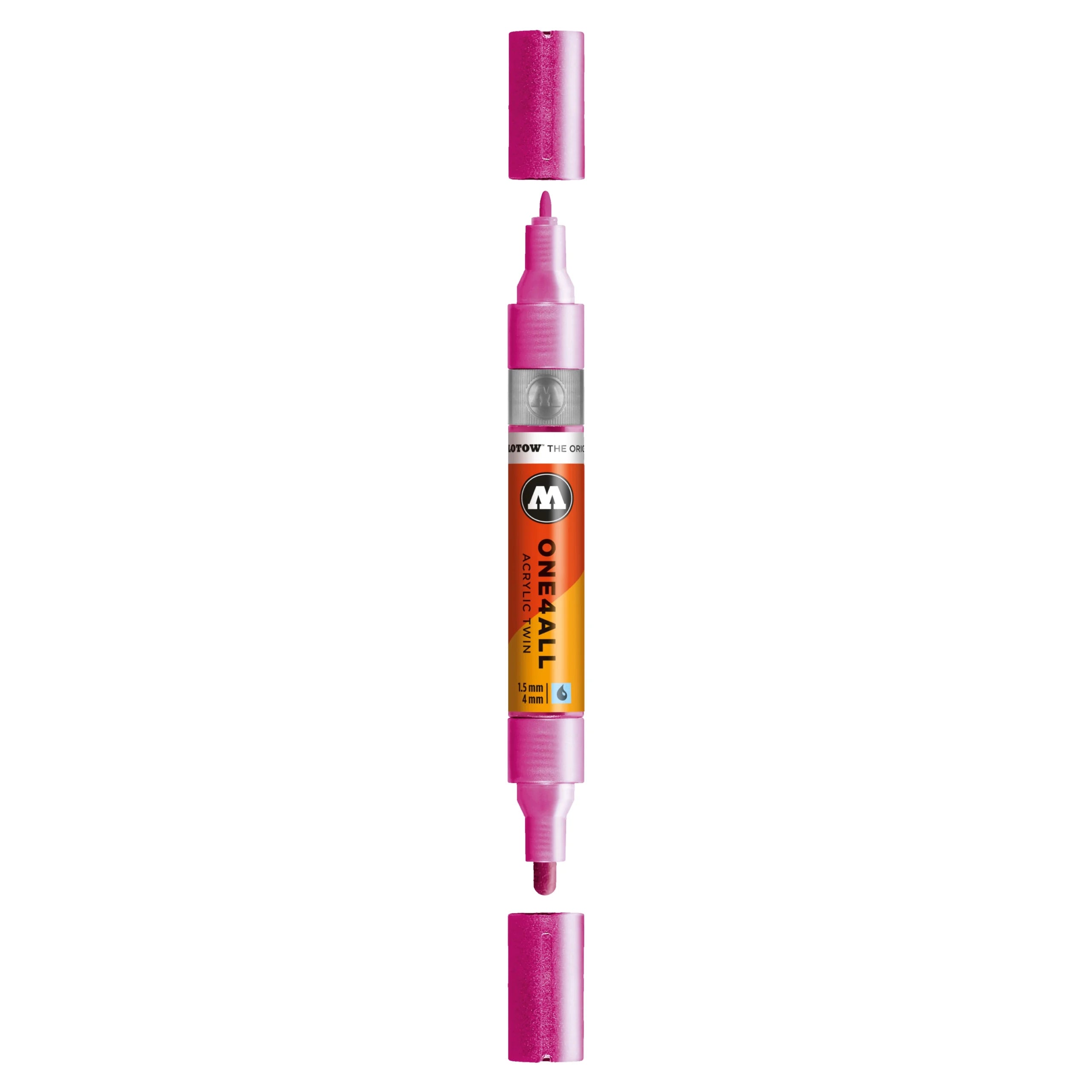 Molotow ONE4ALL Acrylic TWIN Marker (1.5-4mm) - Metallic Pink image