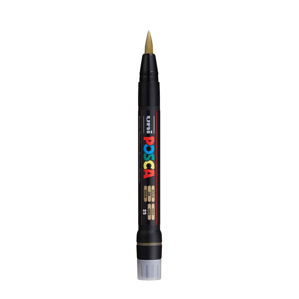 Posca PCF-350 Acrylic Marker (Brush) - Gold image
