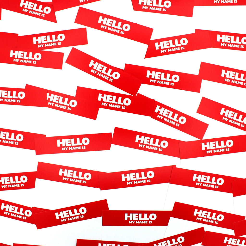 Hello My Name is Mini Stickers Red (50 pcs.) image 4