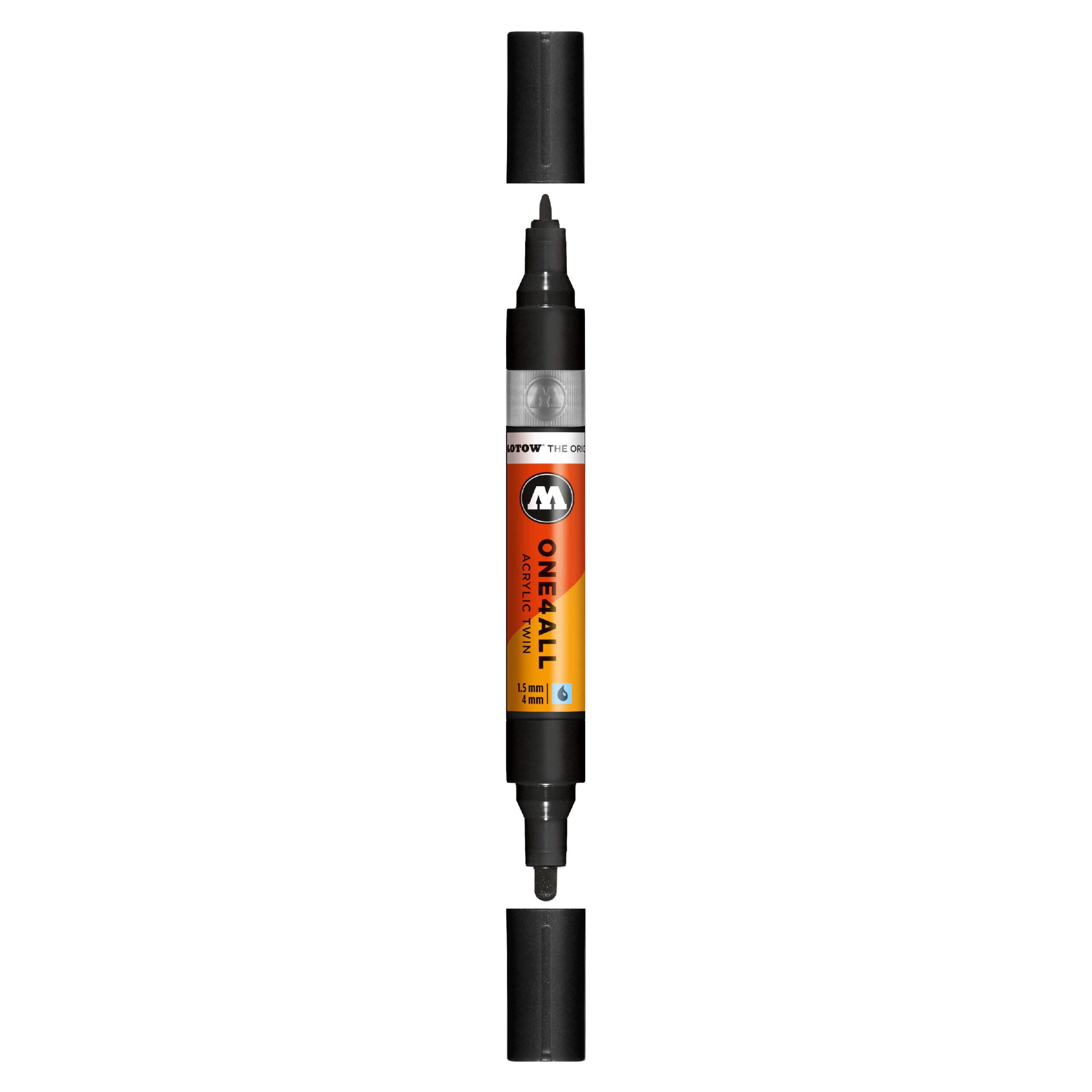 Molotow ONE4ALL Acrylic TWIN Marker (1.5-4mm) - Signal Black image