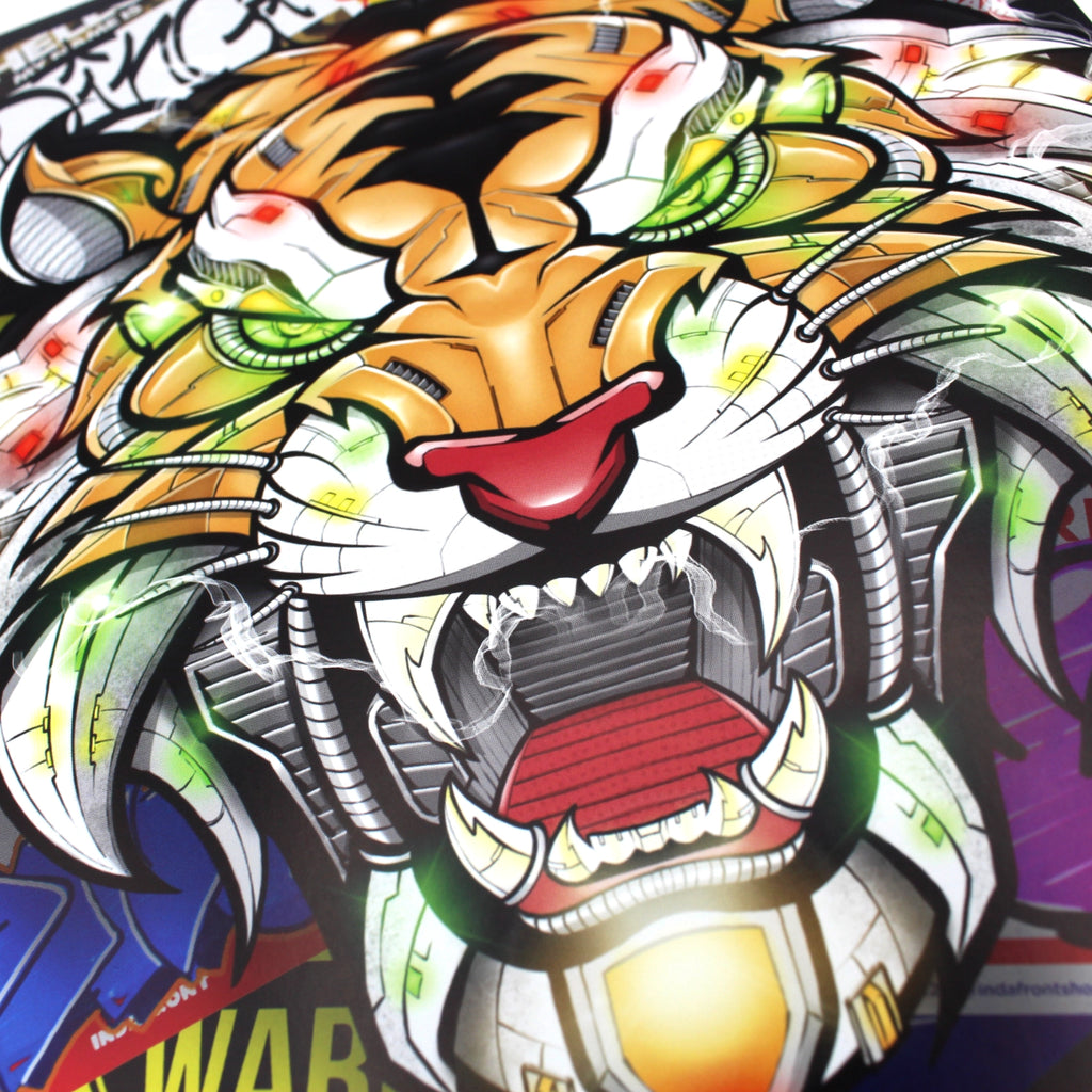 Cyber Tiger Print by Ding (A4) image 1