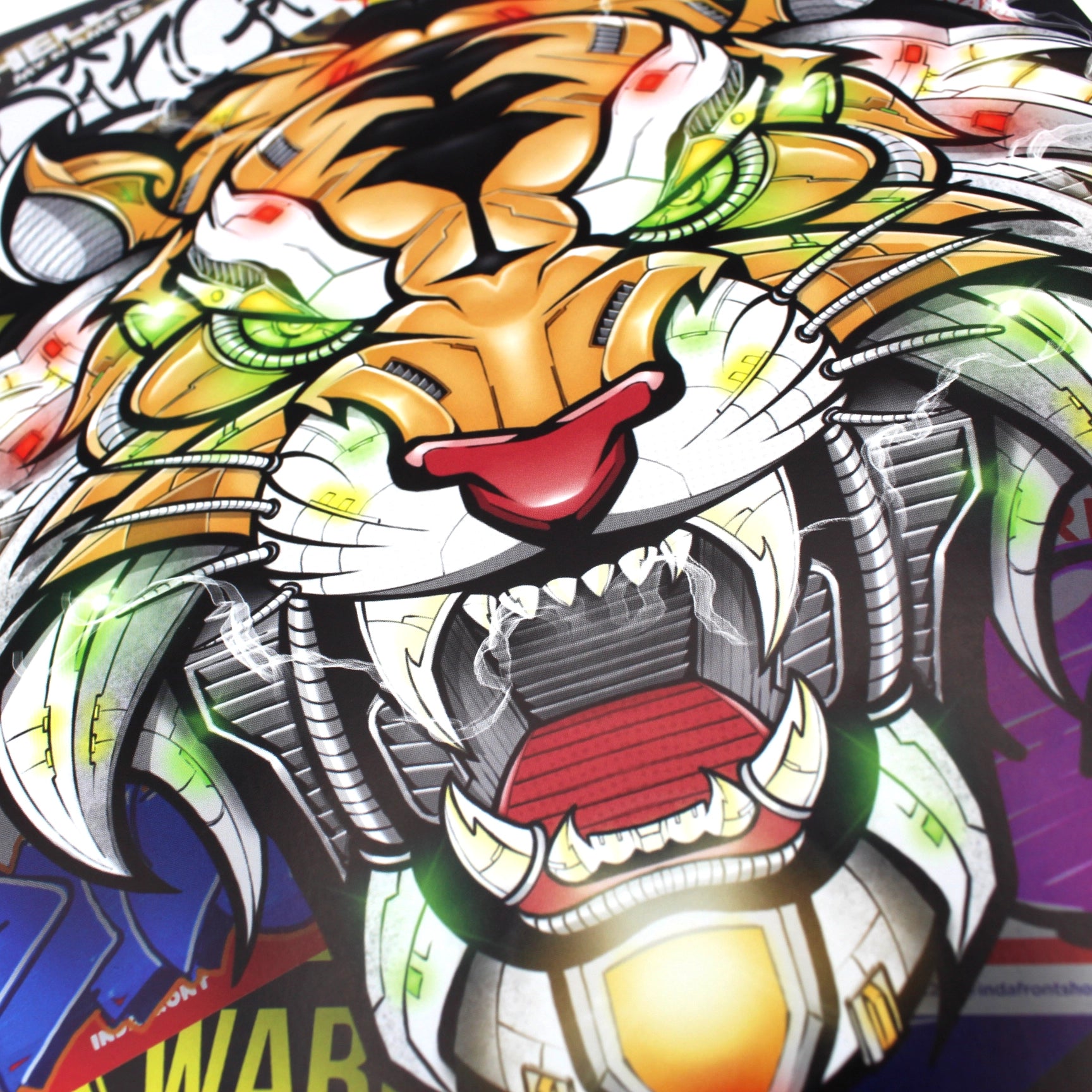 Cyber Tiger Print by Ding (A4) image 1