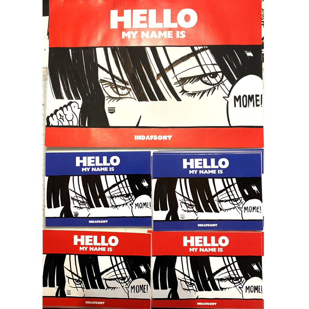 Hello My Name is Stickers Blue (50 pcs.) image 2