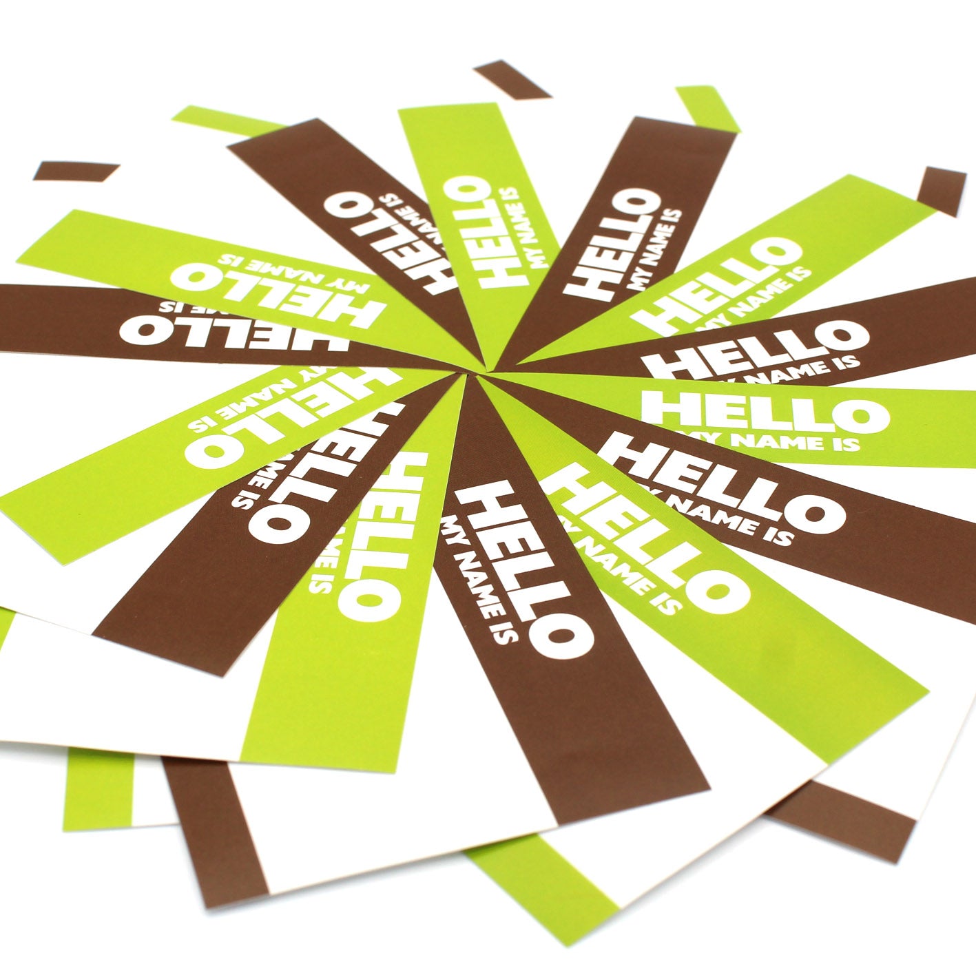 Hello My Name is Stickers Brown (50 pcs.) image 1