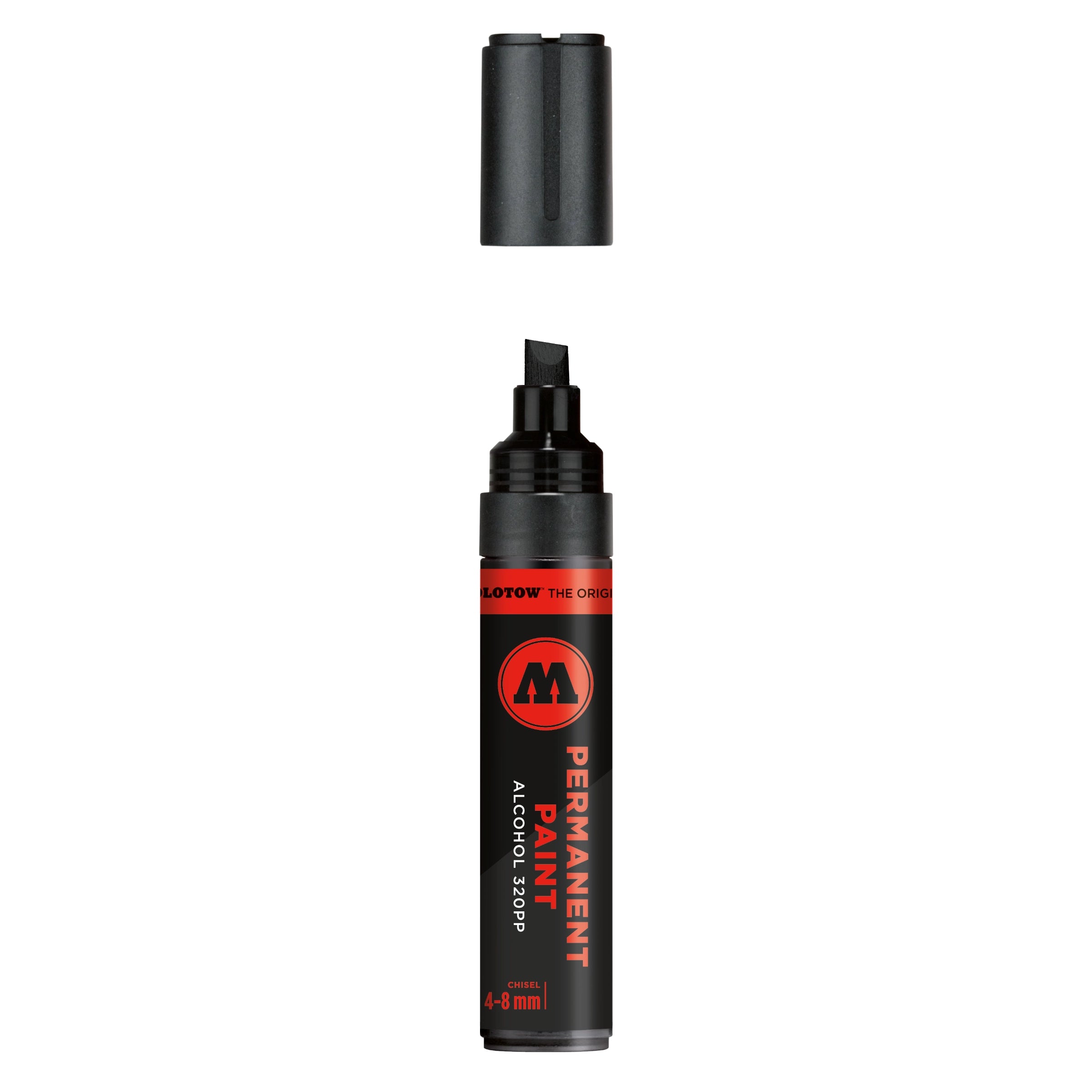 Molotow Permanent Paint 320PP Alcohol Marker (4-8mm) - Signal Black image