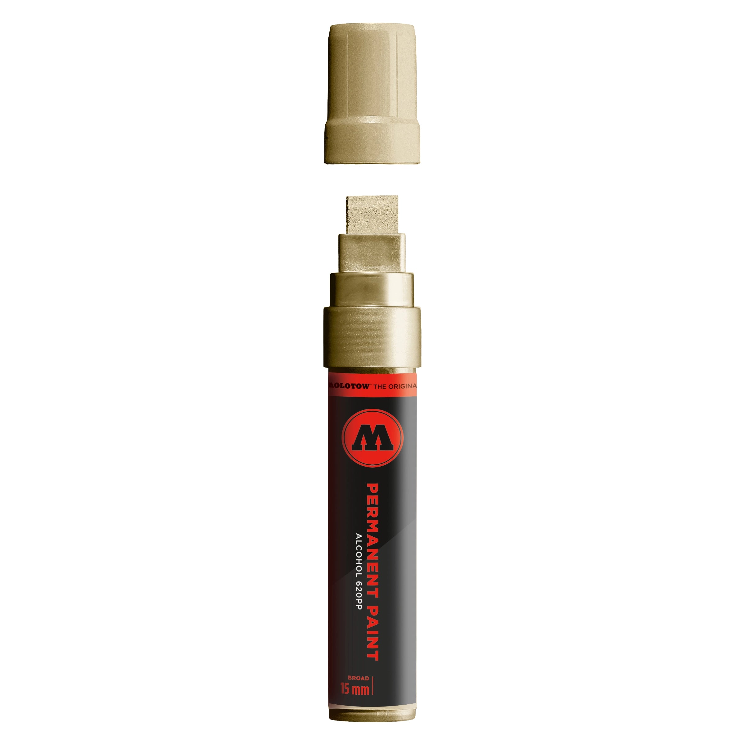 Molotow Permanent Paint 620PP Alcohol Marker (15mm) - Metallic Gold image