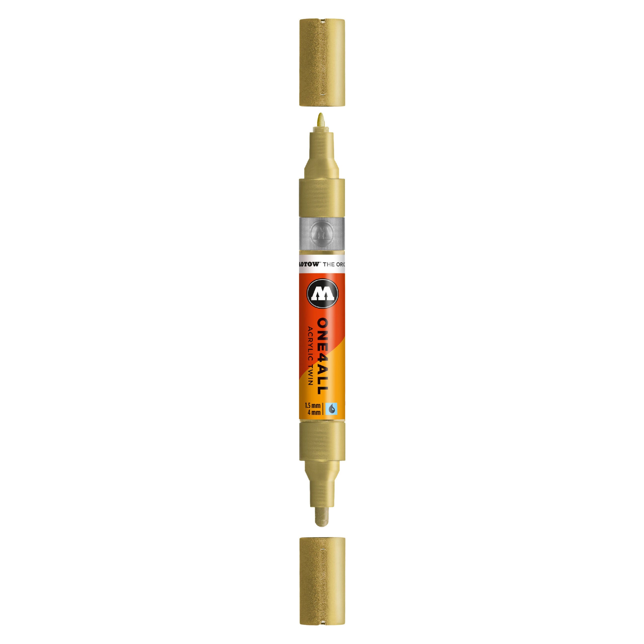 Molotow ONE4ALL Acrylic TWIN Marker (1.5-4mm) - Gold image