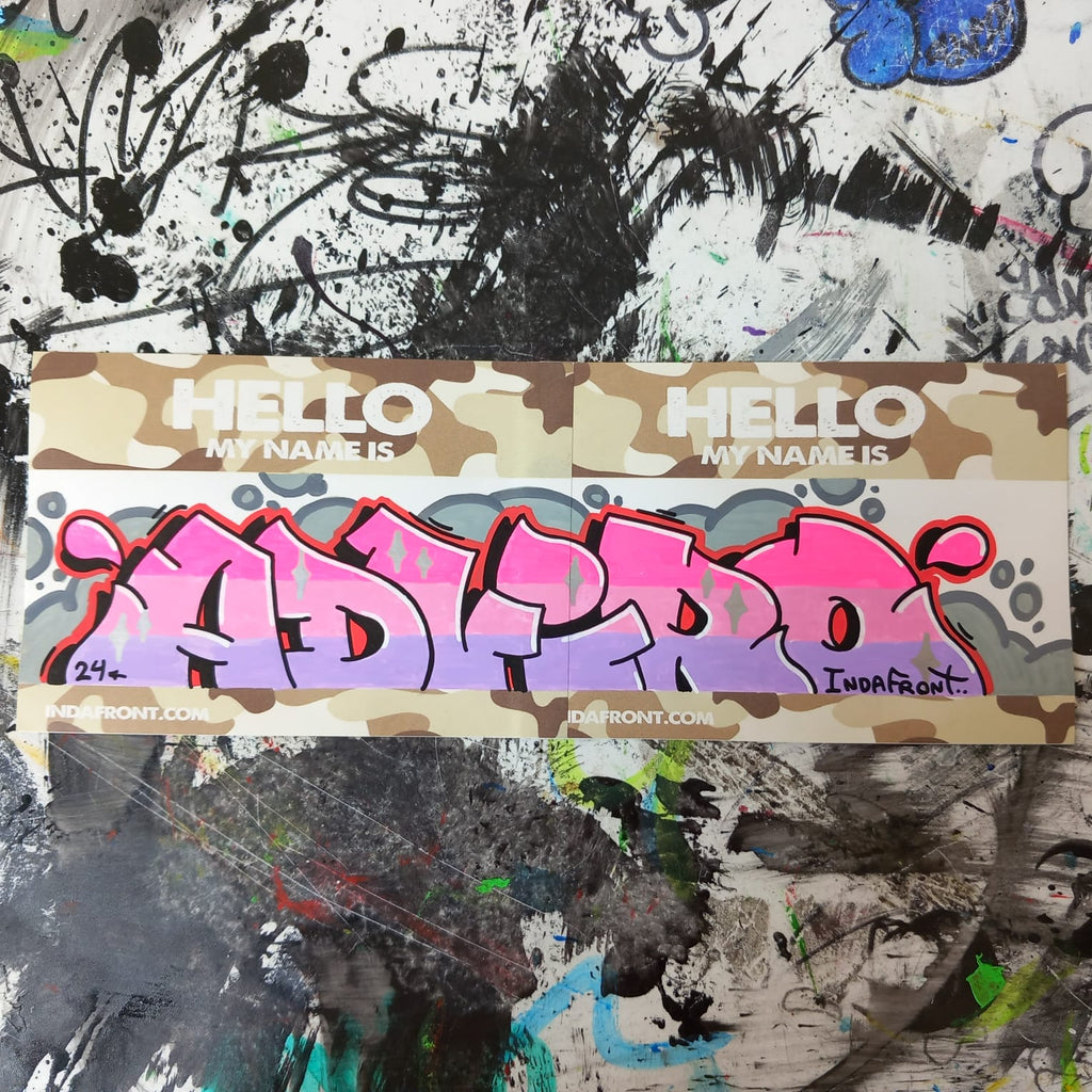 Hello My Name is Stickers Desert Camouflage (50 pcs.) image 1