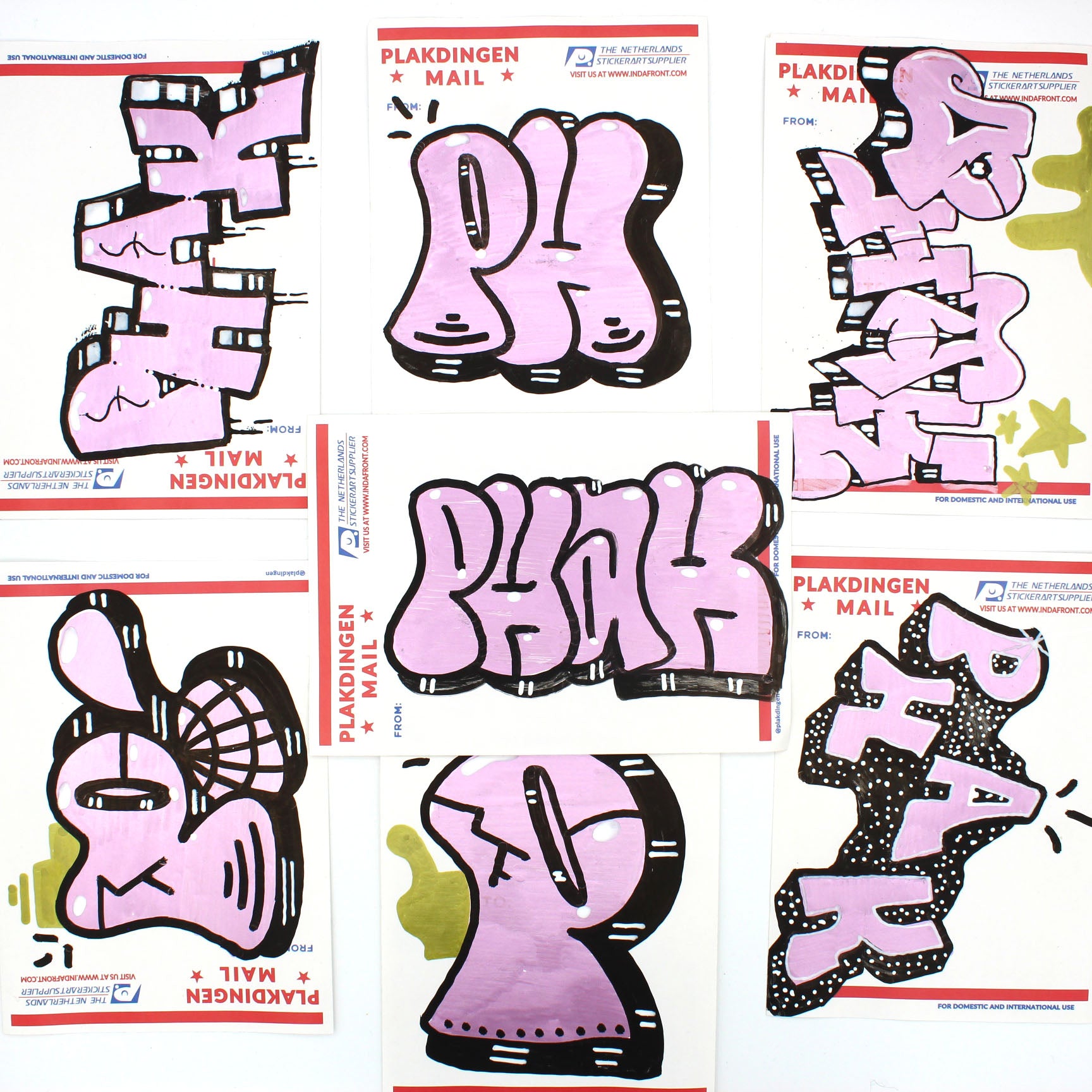 Phak Sticker Pack - Pink image
