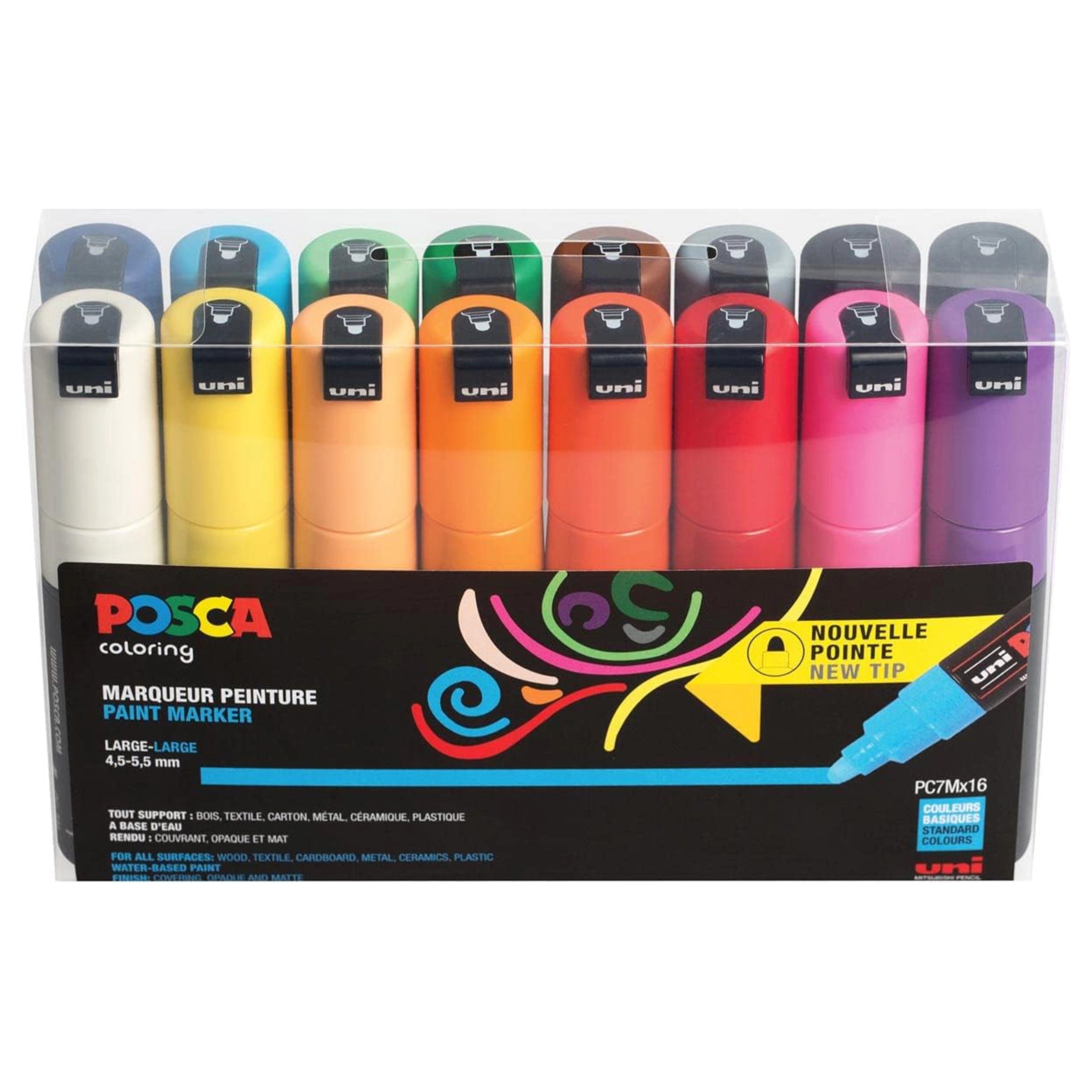 Posca PC-7M Acrylic Marker Standard Set (16 pcs.) image 0