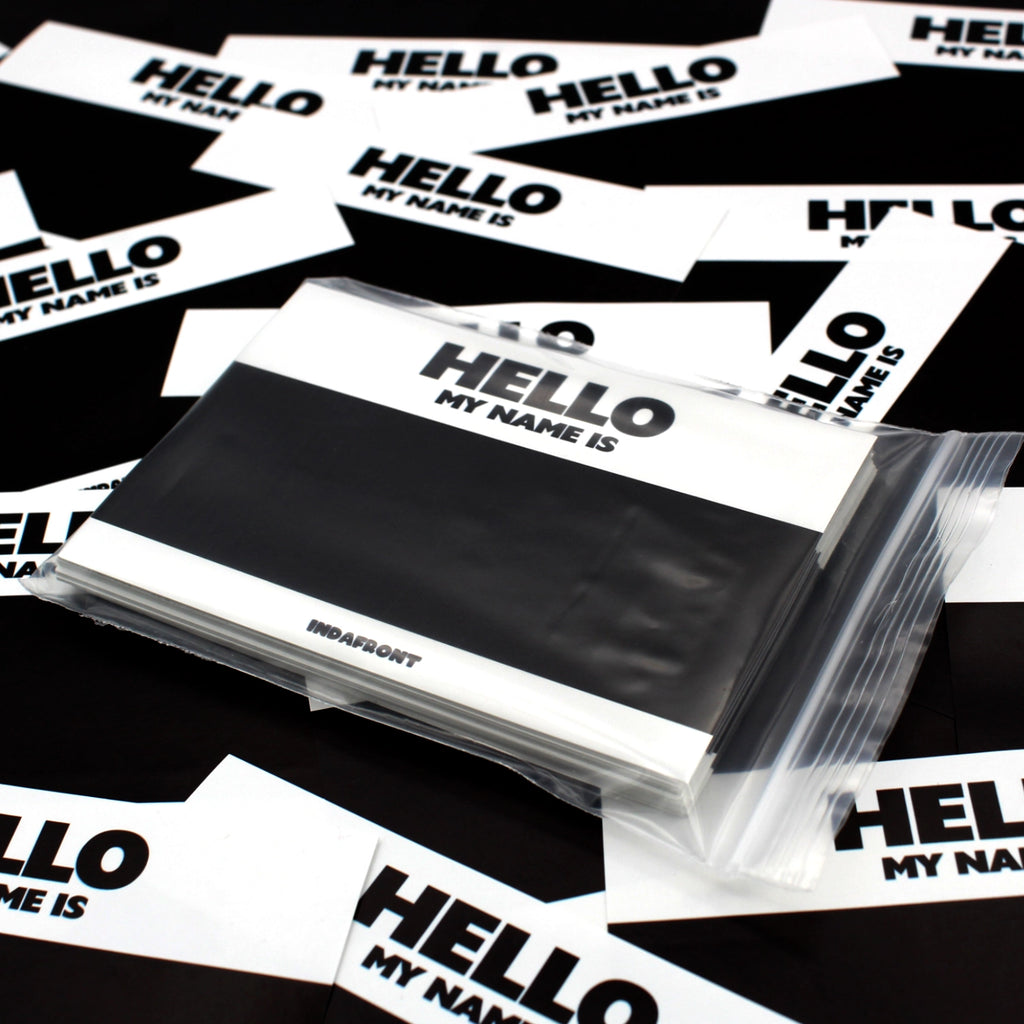 Hello My Name is Stickers Black Inverted (50 pcs.) image 2