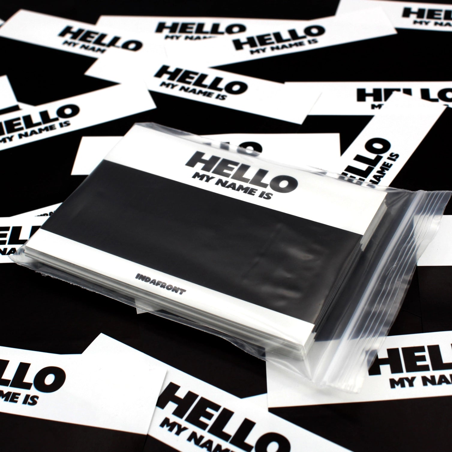 Hello My Name is Stickers Black Inverted (50 pcs.) image 2