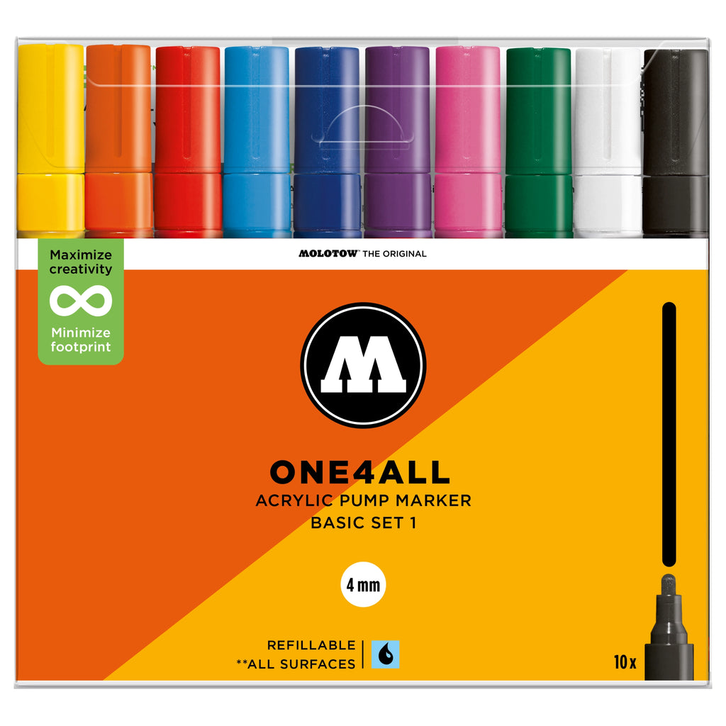 Molotow ONE4ALL 227HS Basic Set (4mm) (10x) image 0