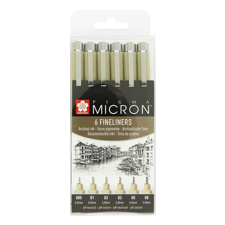 Sakura Pigma Micron Fineliner 6 Set image 0