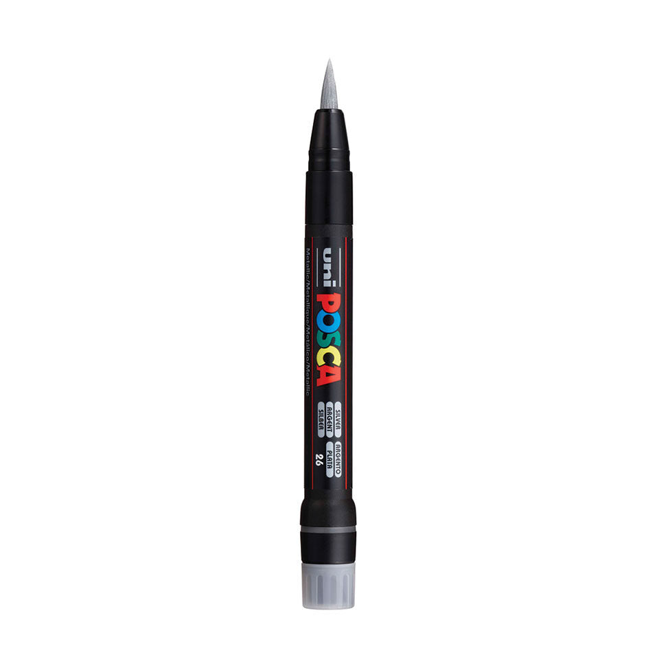 Posca PCF-350 Acrylic Marker (Brush) - Silver image