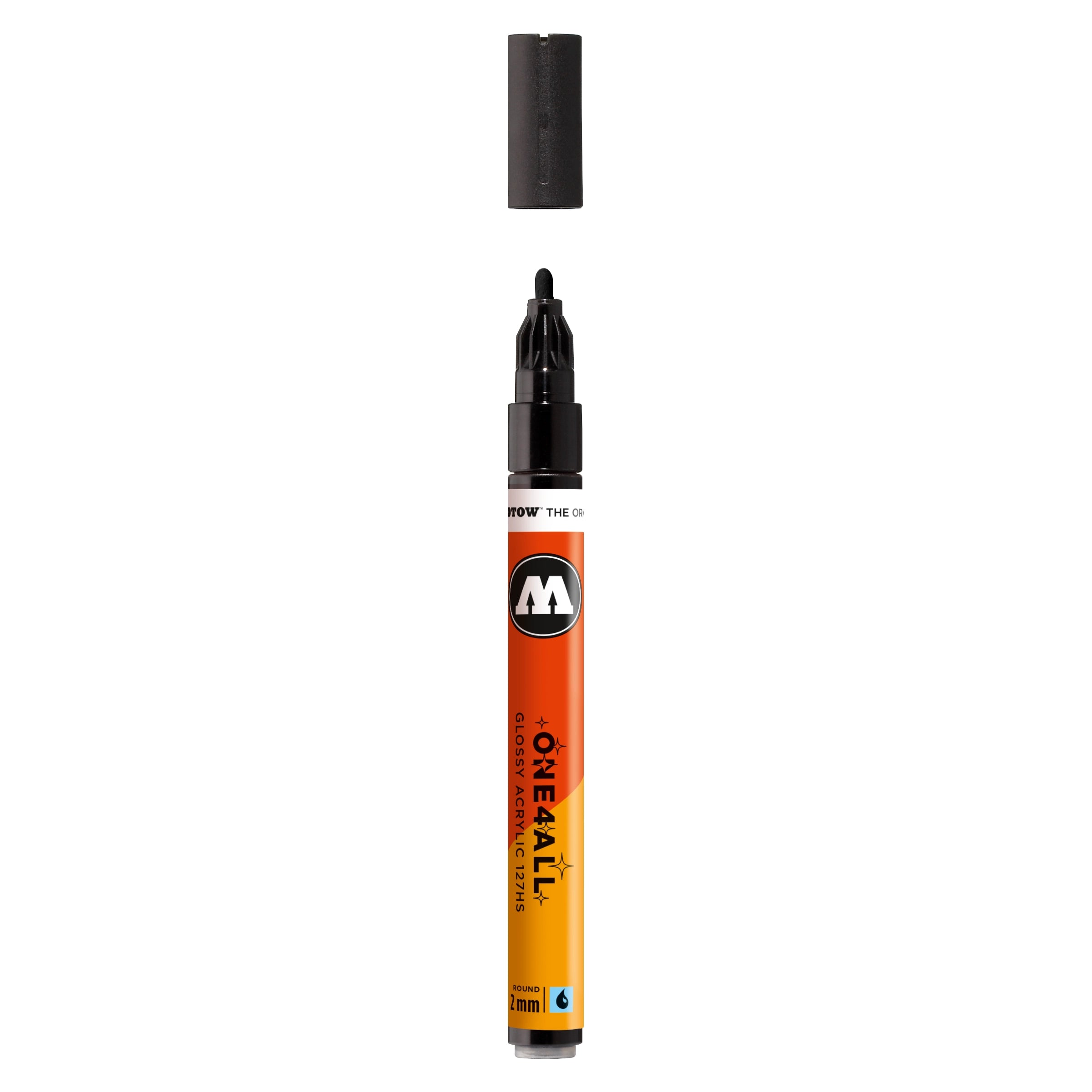 Molotow ONE4ALL 127HS Acrylic Marker (2mm) - Glossy Black image