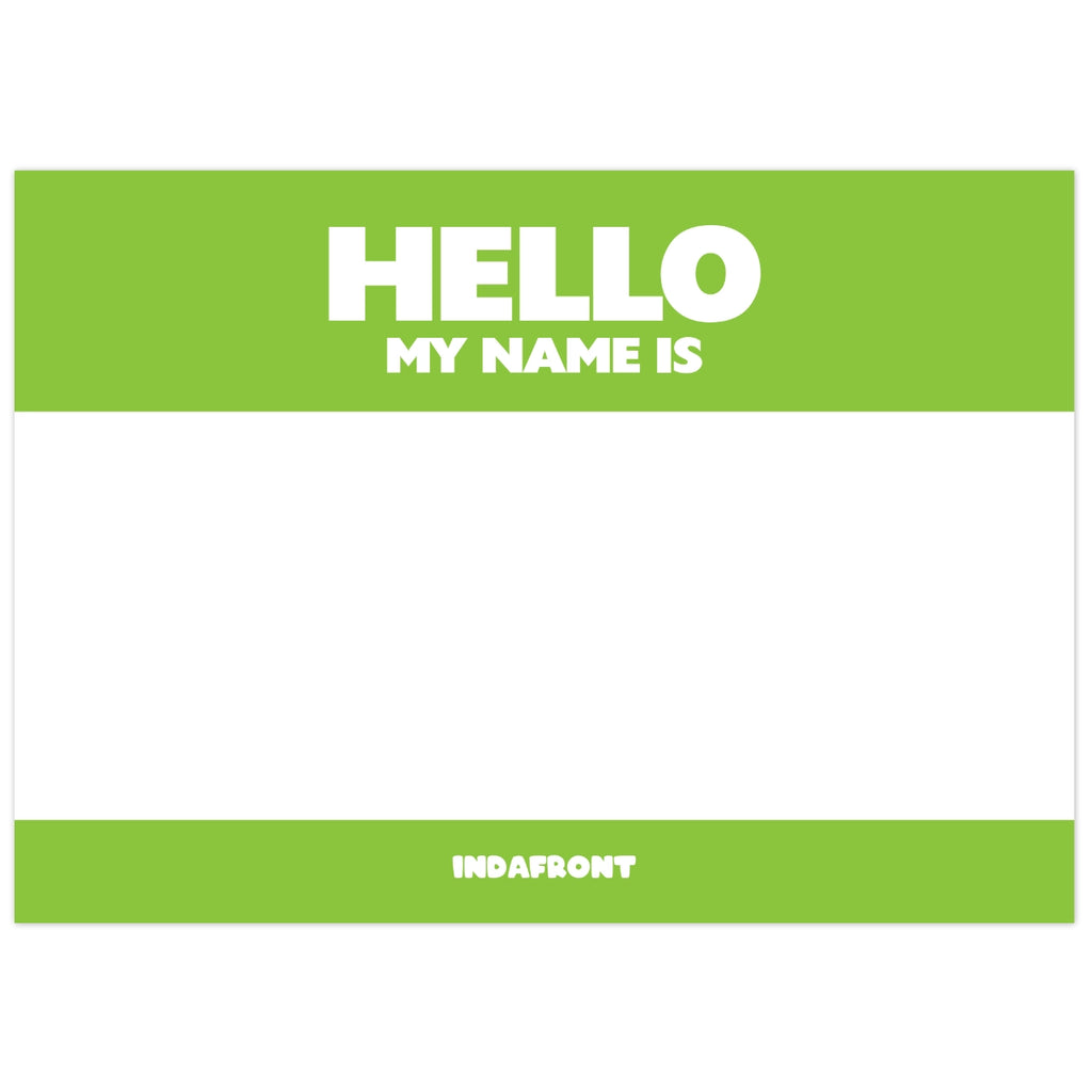 Hello My Name is Stickers Light Green (50 pcs.) image 0