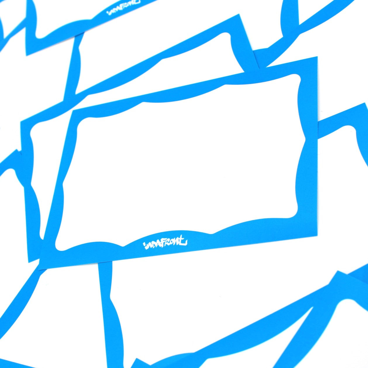 Wavy Border Stickers Light Blue (50 pcs.) image 1