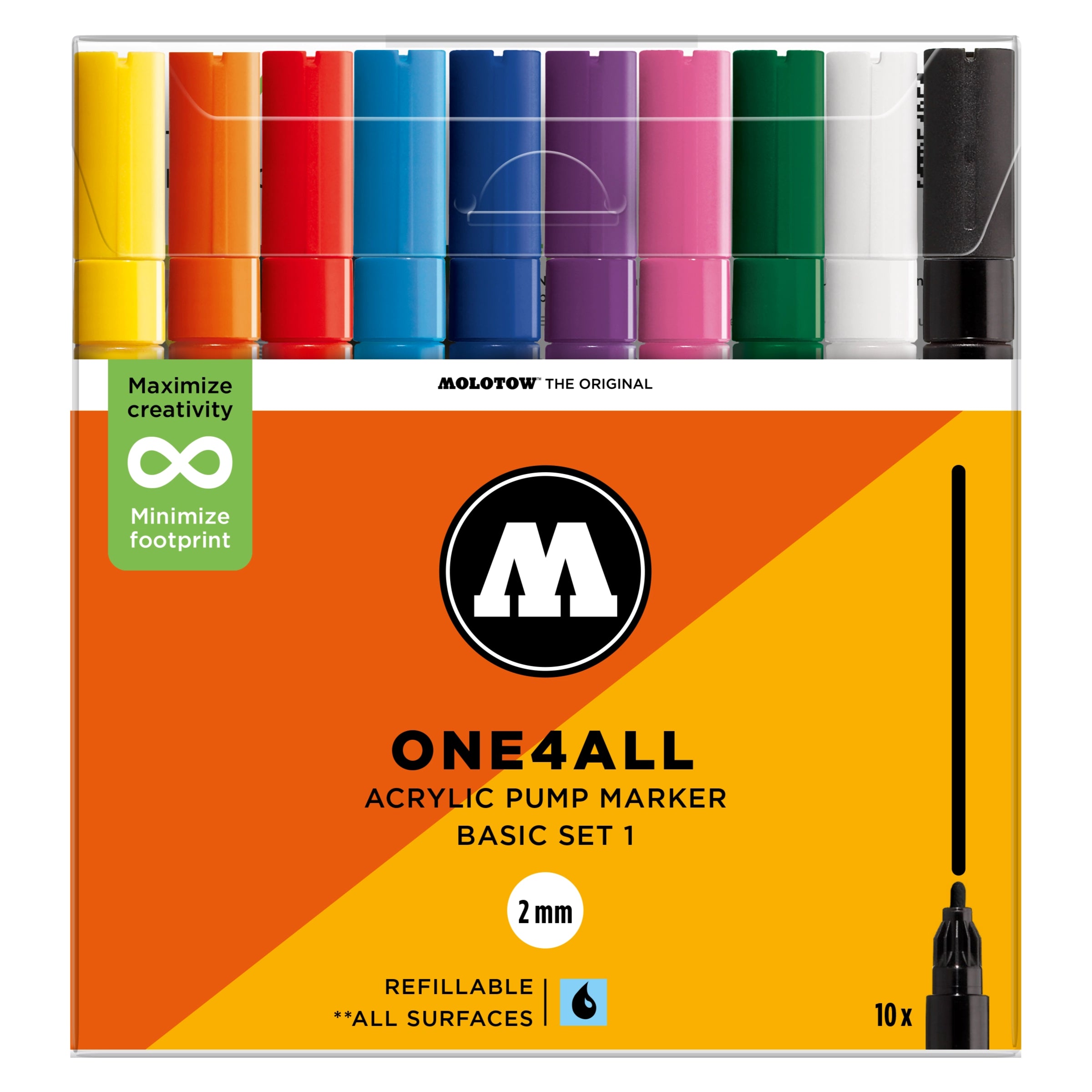 Molotow ONE4ALL 127HS Basic Set (2mm) (10x) image 0