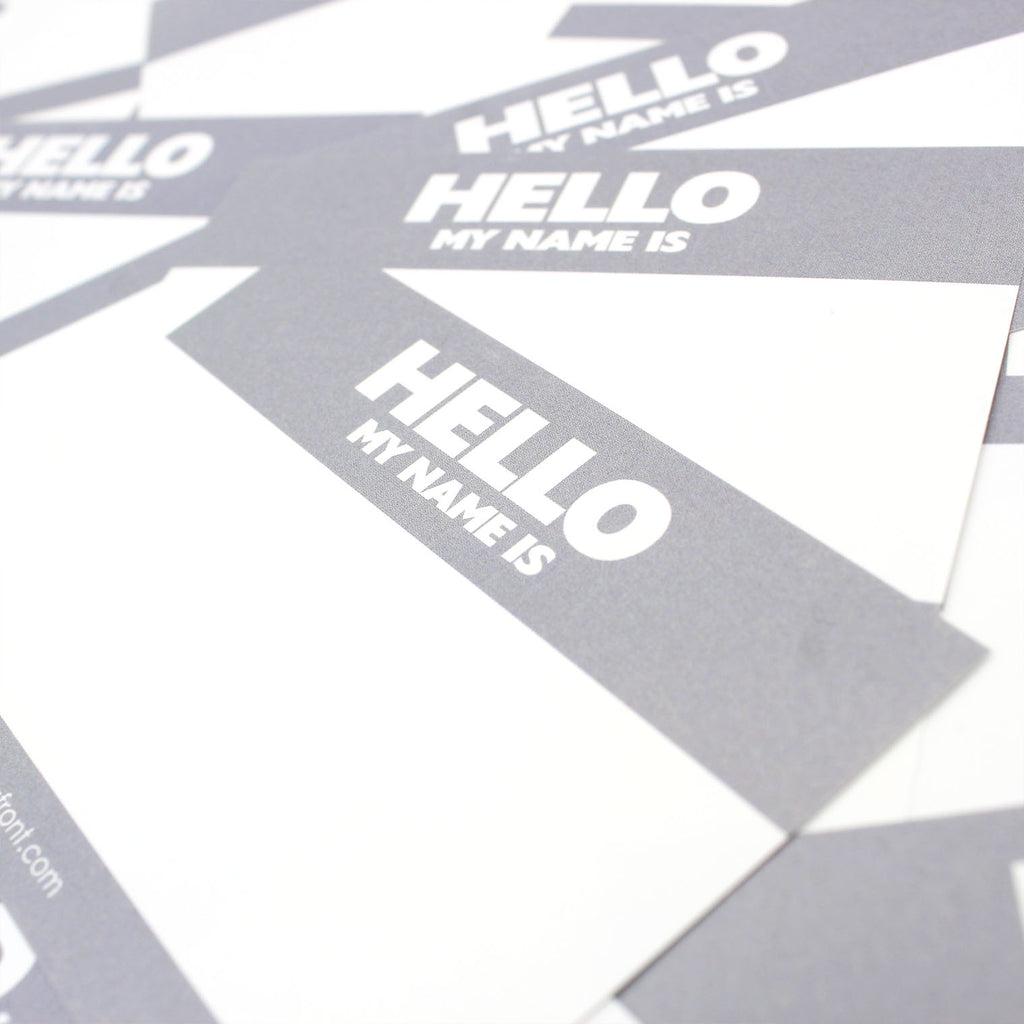 Hello My Name is Stickers Grey (50 pcs.) image 2