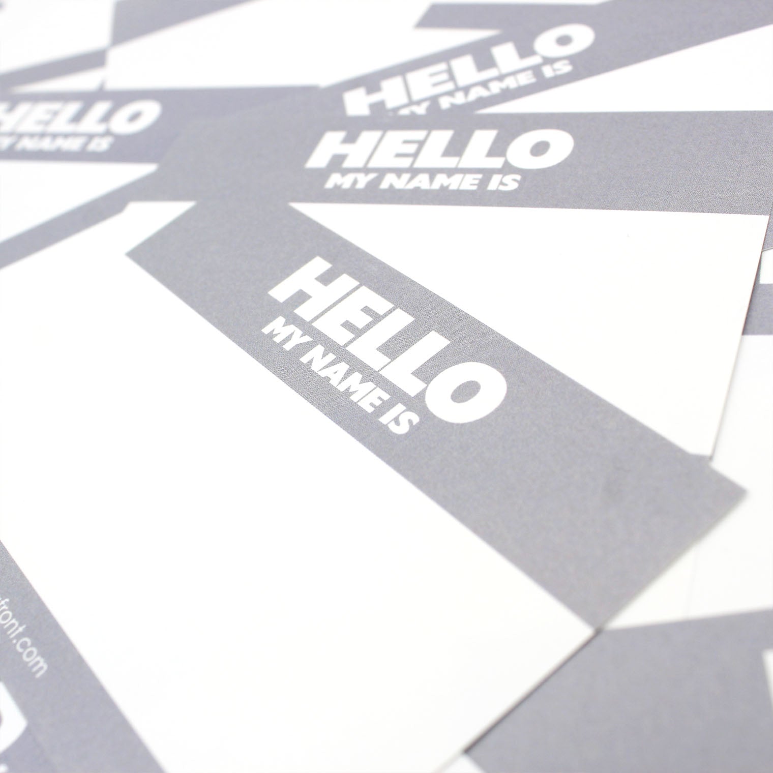 Hello My Name is Stickers Grey (50 pcs.) image 2