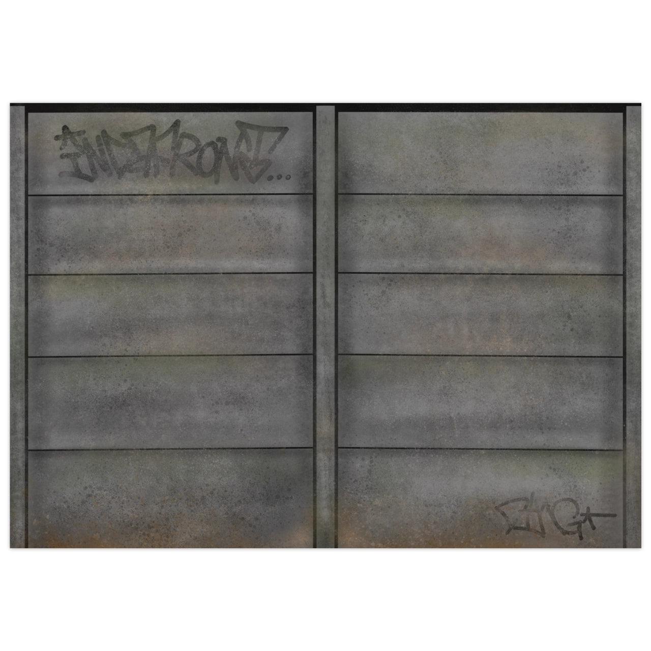 Concrete Fence Graffiti Stickers (50 pcs.) image 0