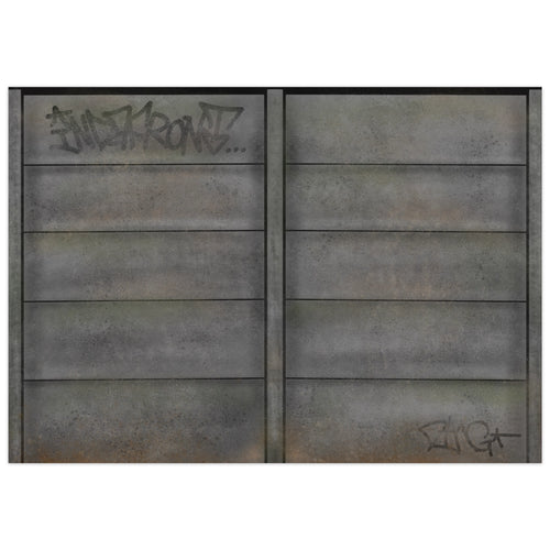Concrete Fence Graffiti Stickers (50 pcs.) image 0