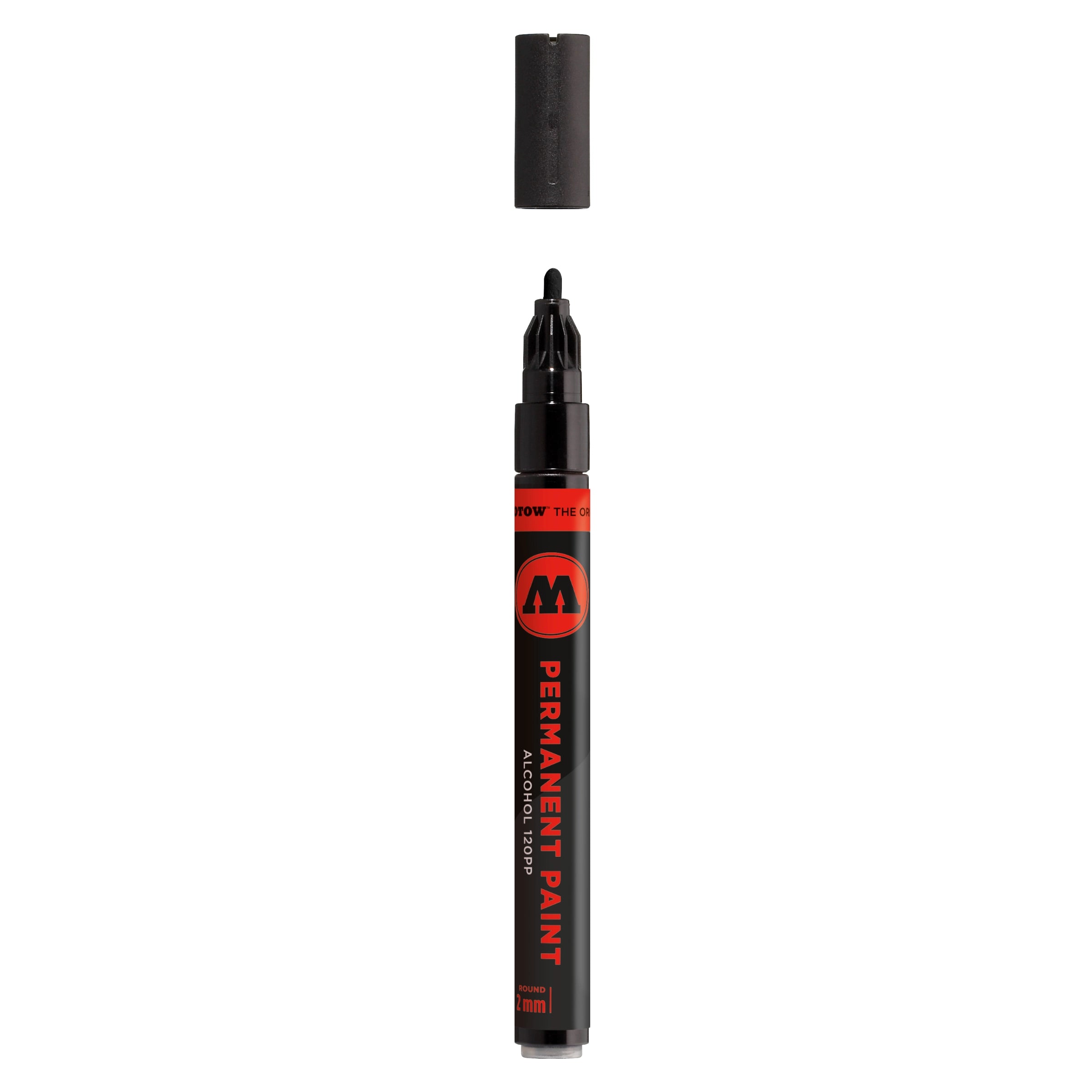 Molotow Permanent Paint 120PP Alcohol Marker (2mm) - Signal Black image