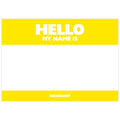 Hello My Name is Stickers Yellow (50 pcs.) image 0