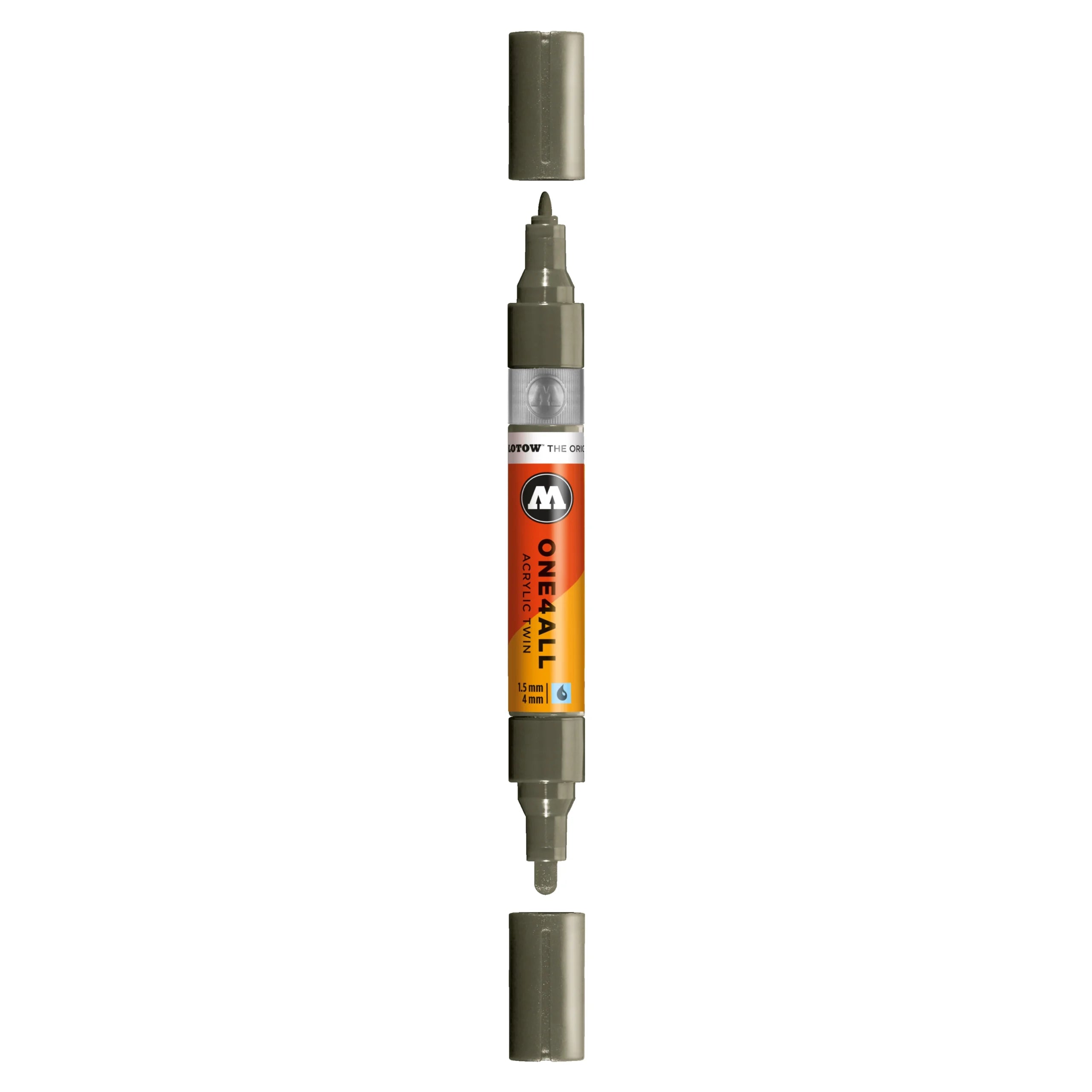 Molotow ONE4ALL Acrylic TWIN Marker (1.5-4mm) - Stone Grey Dark image