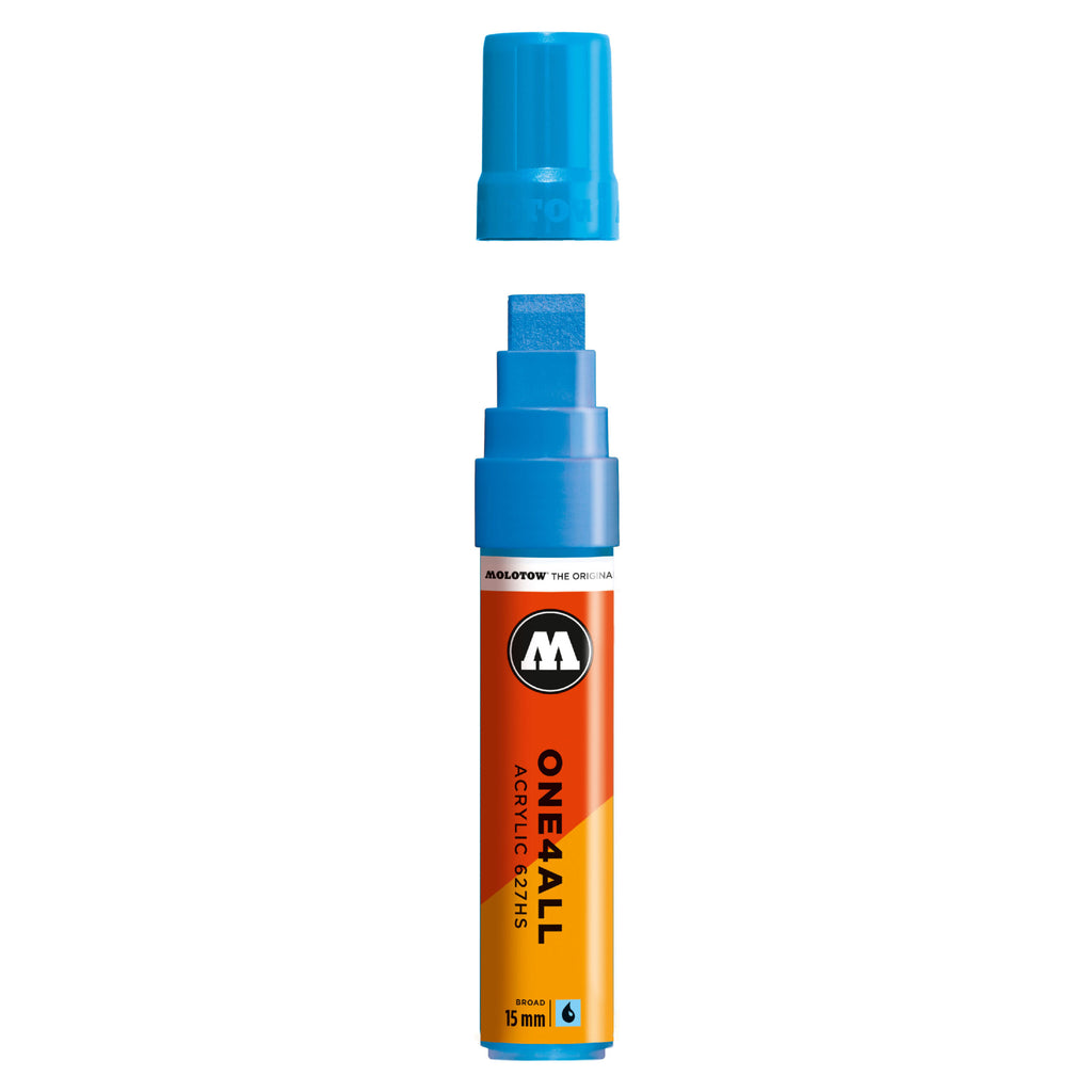 Molotow ONE4ALL 627HS Acrylic Marker (15mm) - Shock Blue Middle image