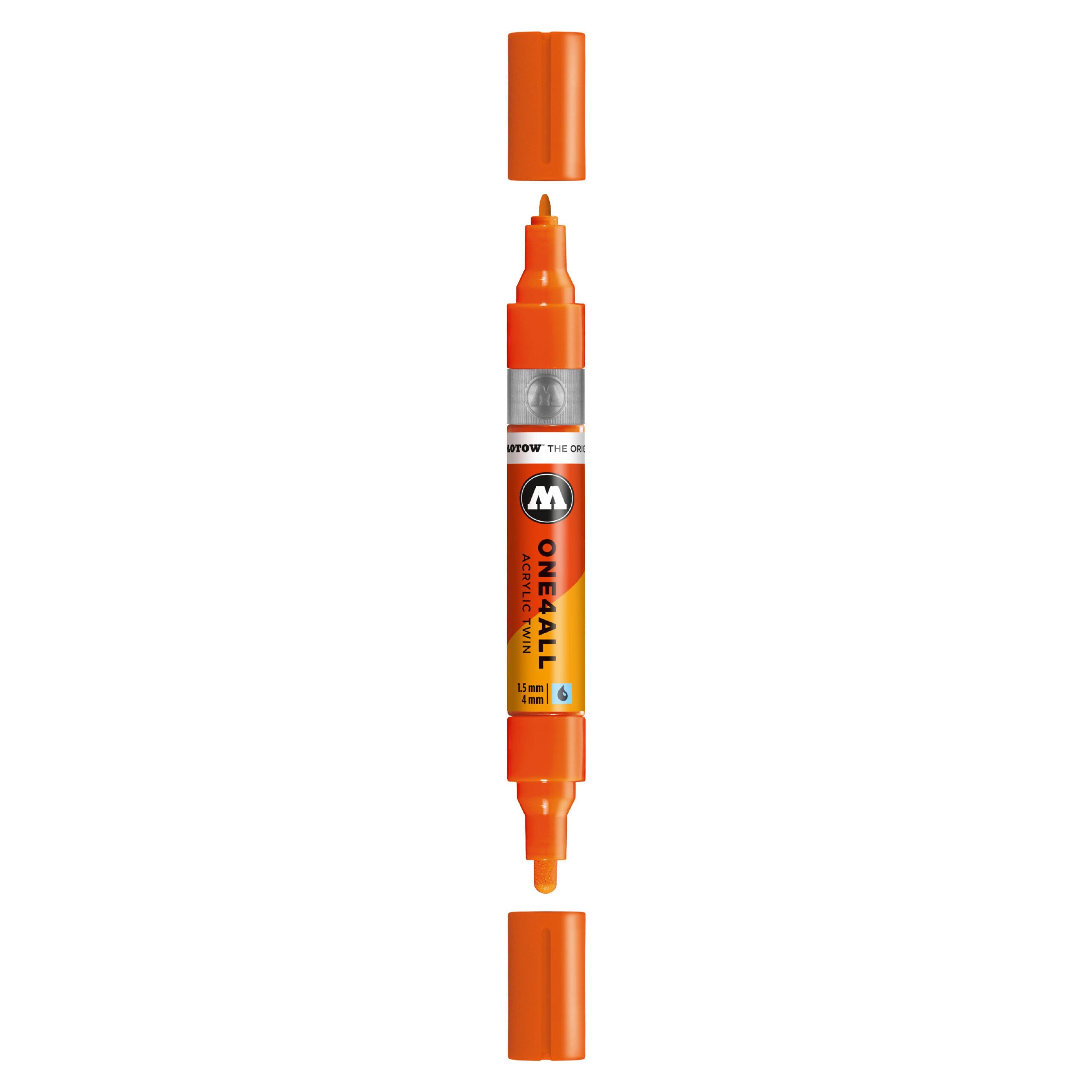 Molotow ONE4ALL Acrylic TWIN Marker (1.5-4mm) - Dare Orange image