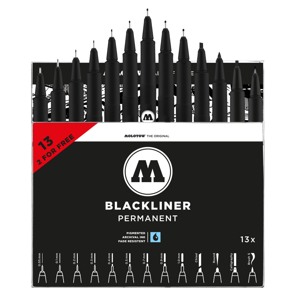 Molotow Blackliner Complete Set (13 pcs.) image 1