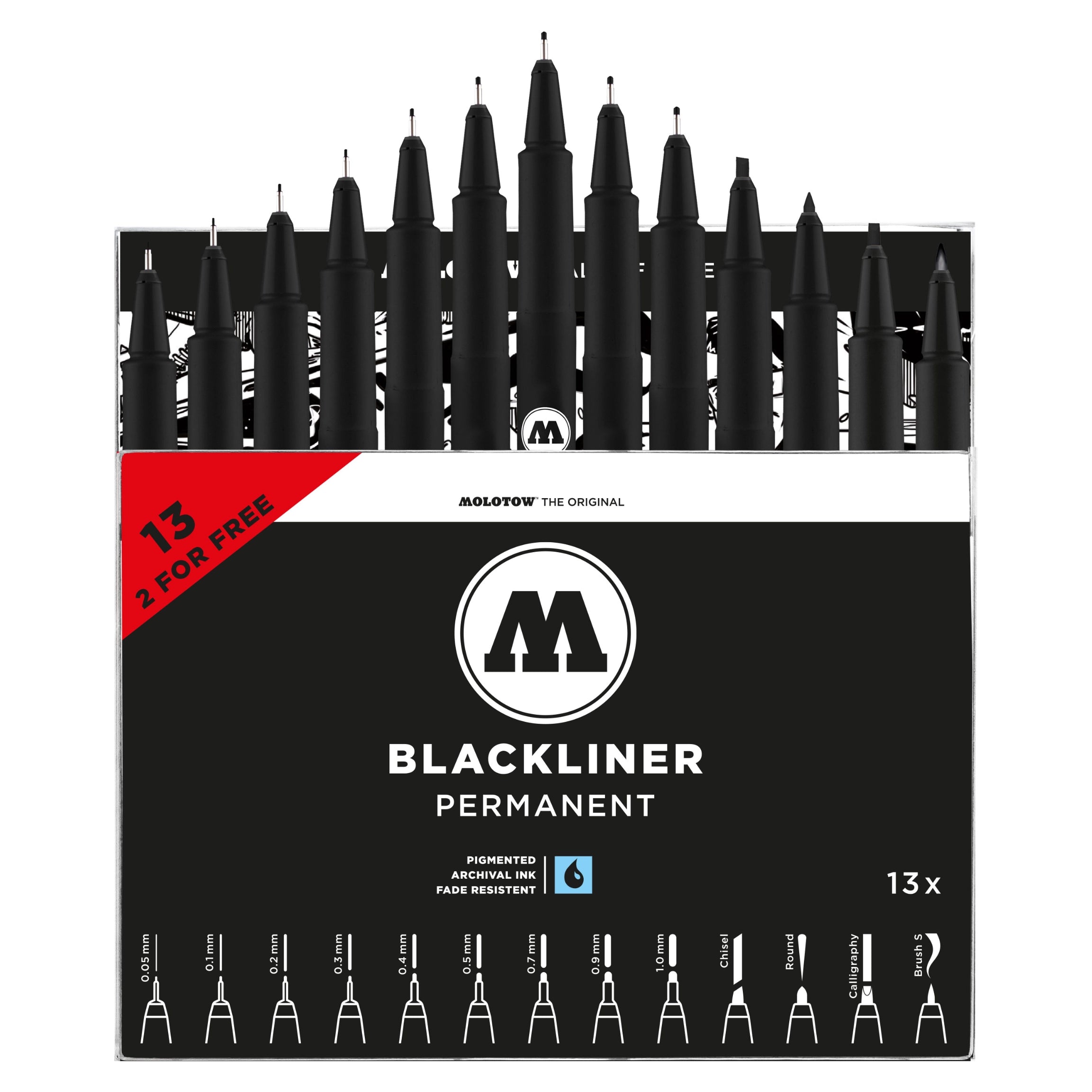 Molotow Blackliner Complete Set (13 pcs.) image 1