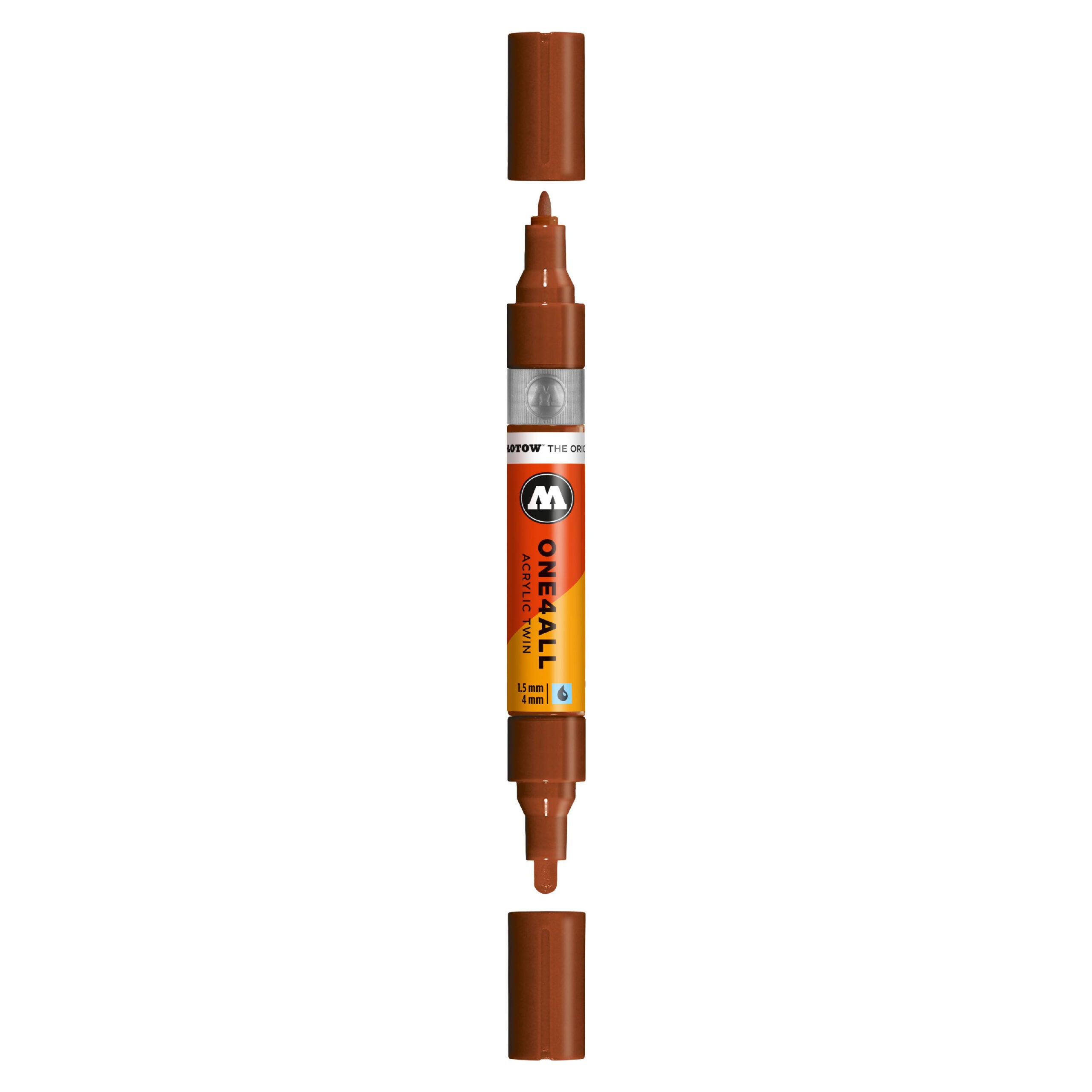 Molotow ONE4ALL Acrylic TWIN Marker (1.5-4mm) - Hazelnut Brown image